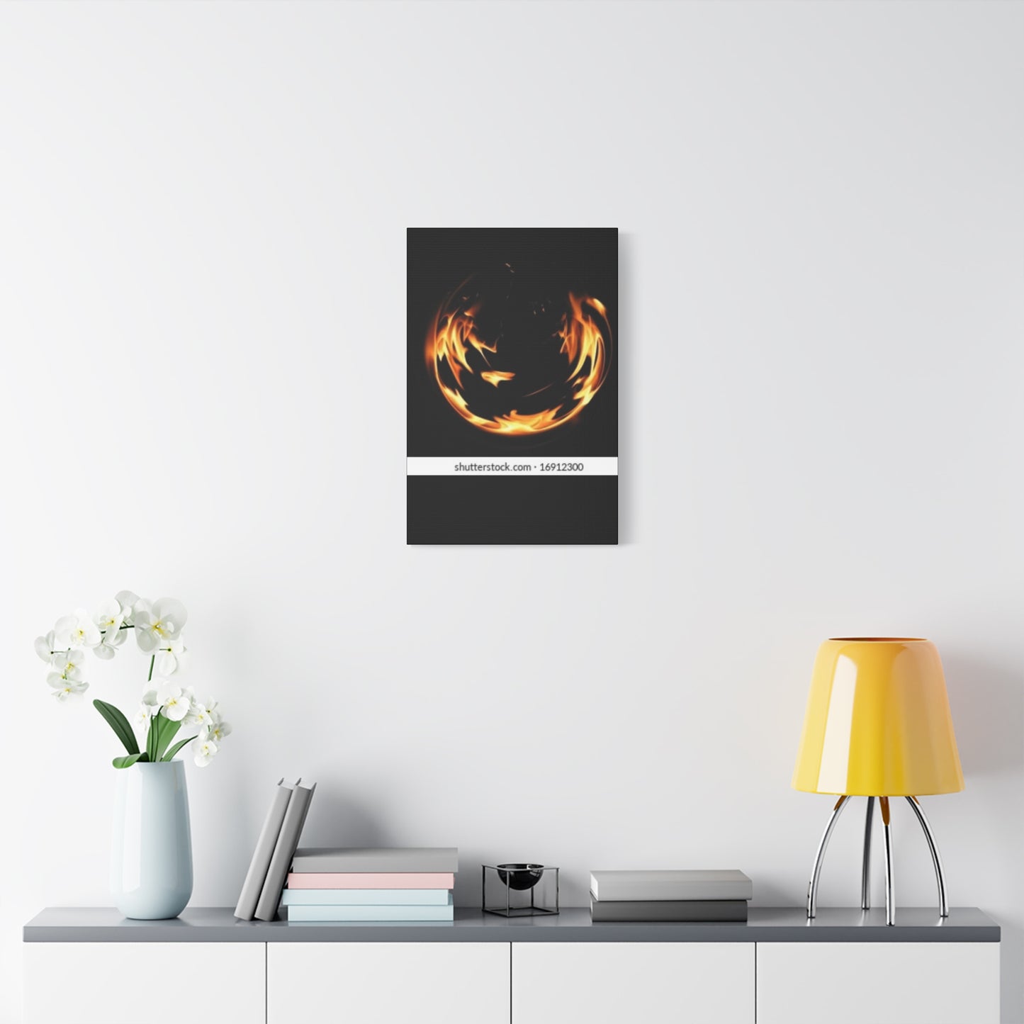 Fire Swirl Matte Canvas Art - Stretched 1.25" Gallery Wrap