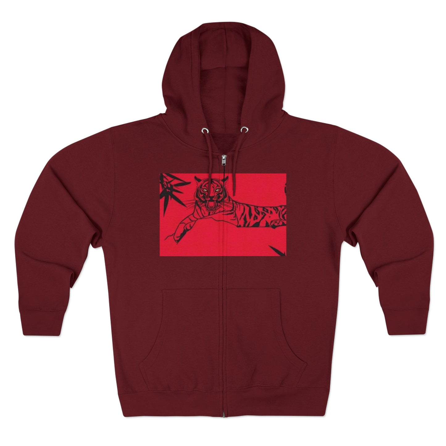 Cool Tiger Graphic Unisex Zip Hoodie - Trendy Streetwear for Animal Lovers