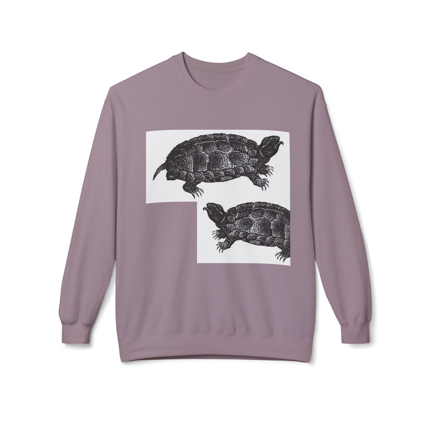 Vintage Turtle Graphic Fleece Crewneck Sweatshirt