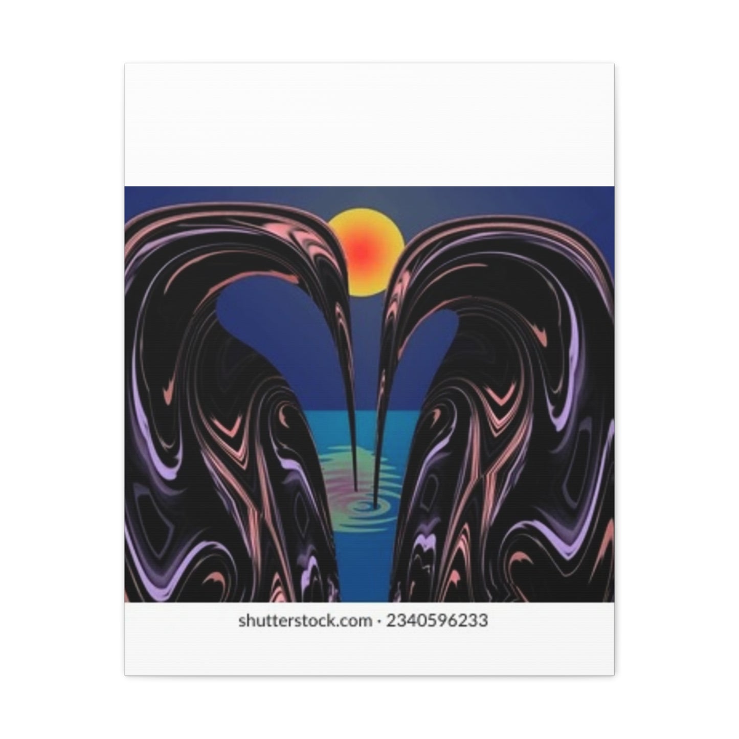 Romantic Abstract Canvas Art - Heart-Shaped Design for Home Decor
