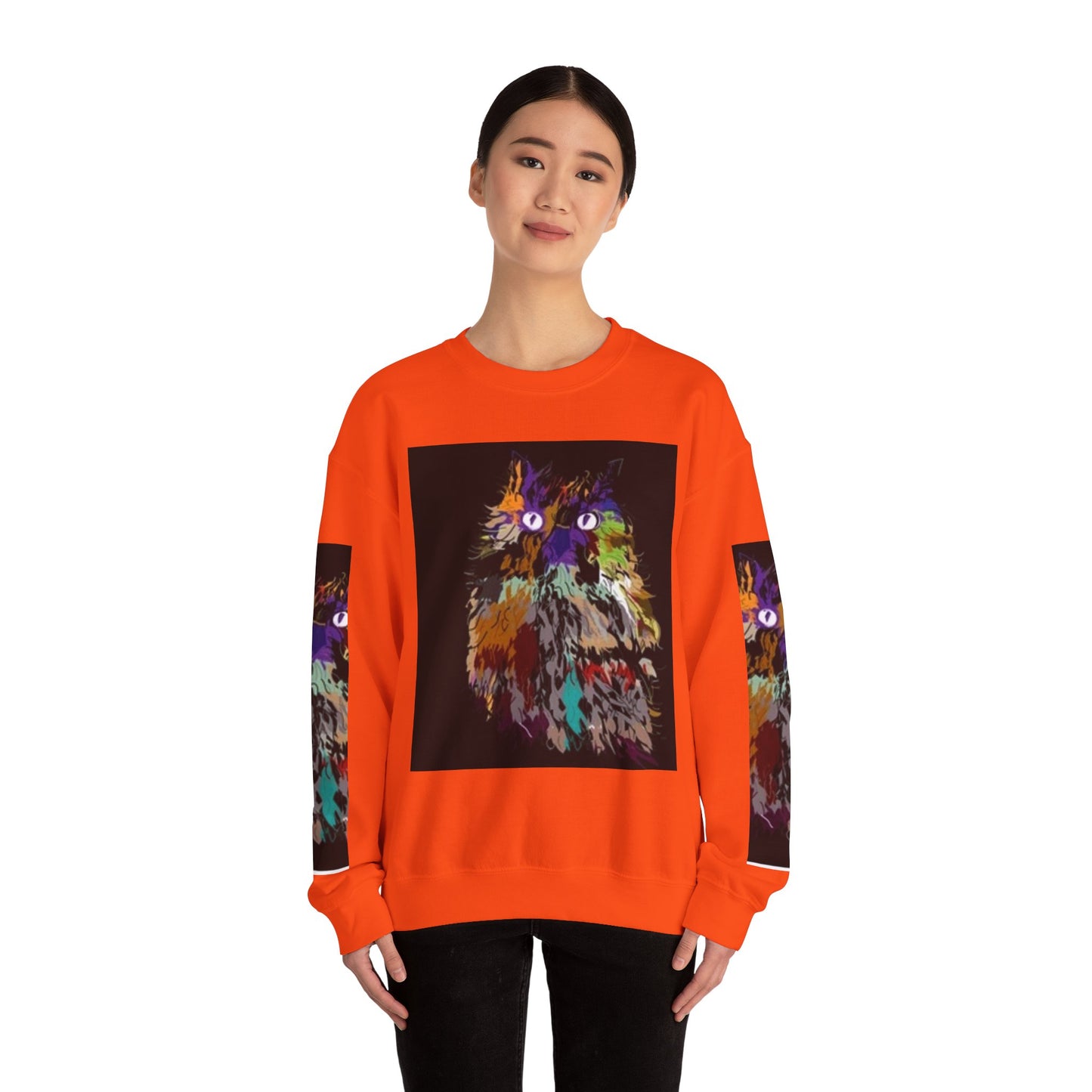 Colorful Owl Crewneck Sweatshirt - Unisex Heavy Blend™ - Cozy Art Wear for Animal Lovers