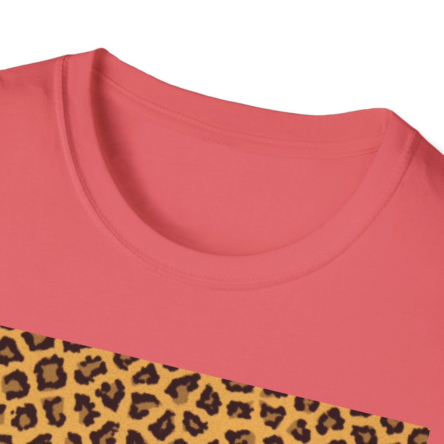 Leopard Print Unisex Softstyle T-Shirt - Trendy Casual Wear