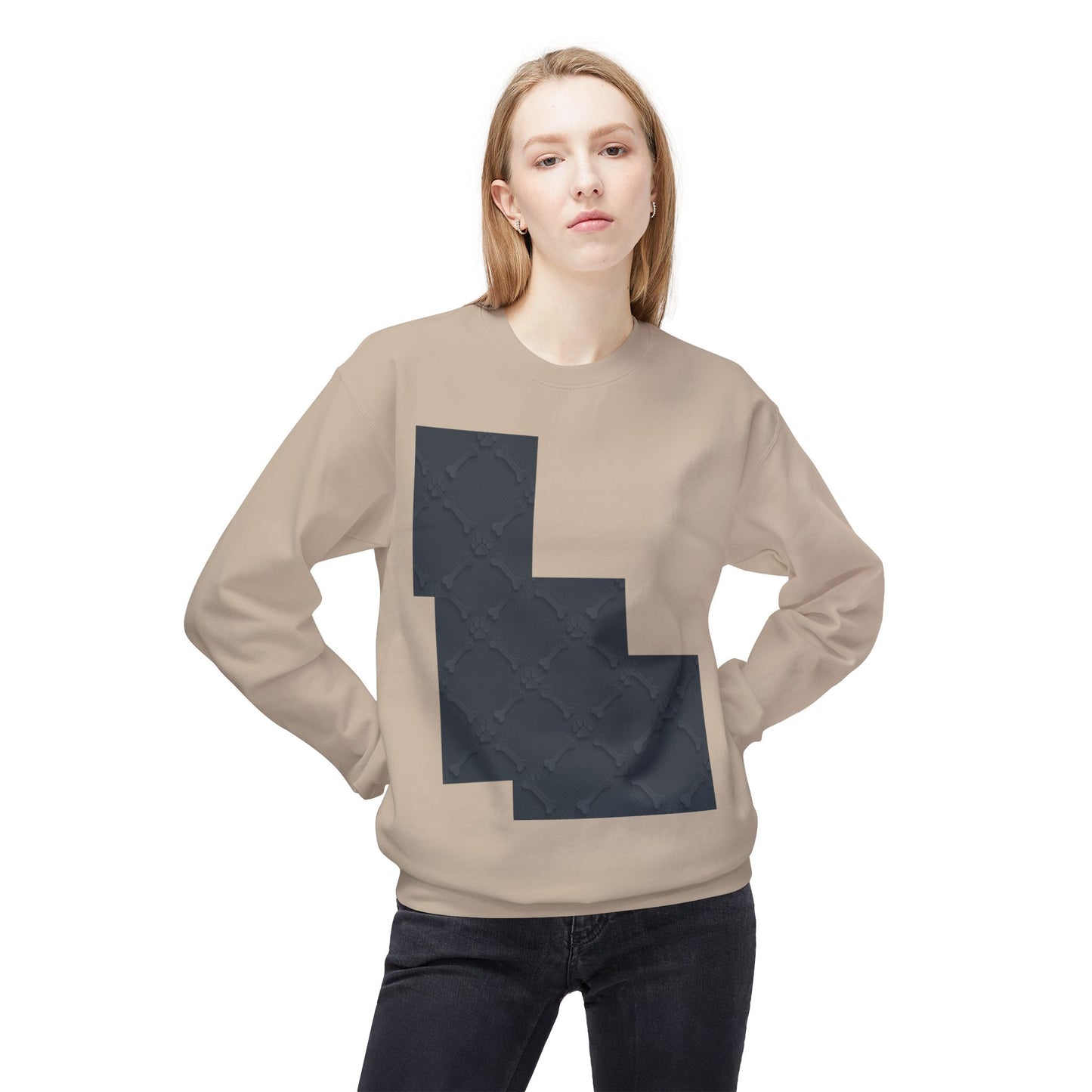 Minimalist Pet-Themed Crewneck Sweatshirt for Animal Lovers