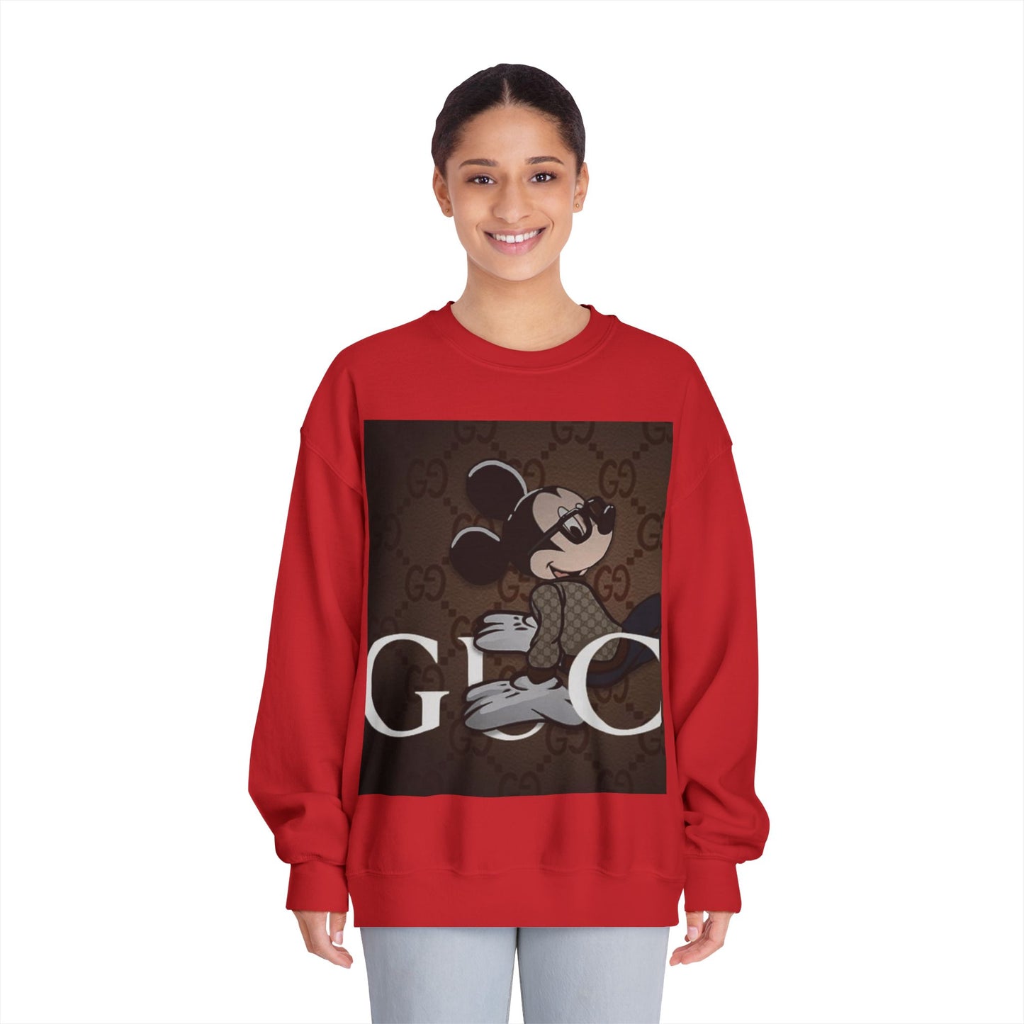 Trendy Mickey Mouse Graphic Crewneck Sweatshirt - Unisex Casual Wear
