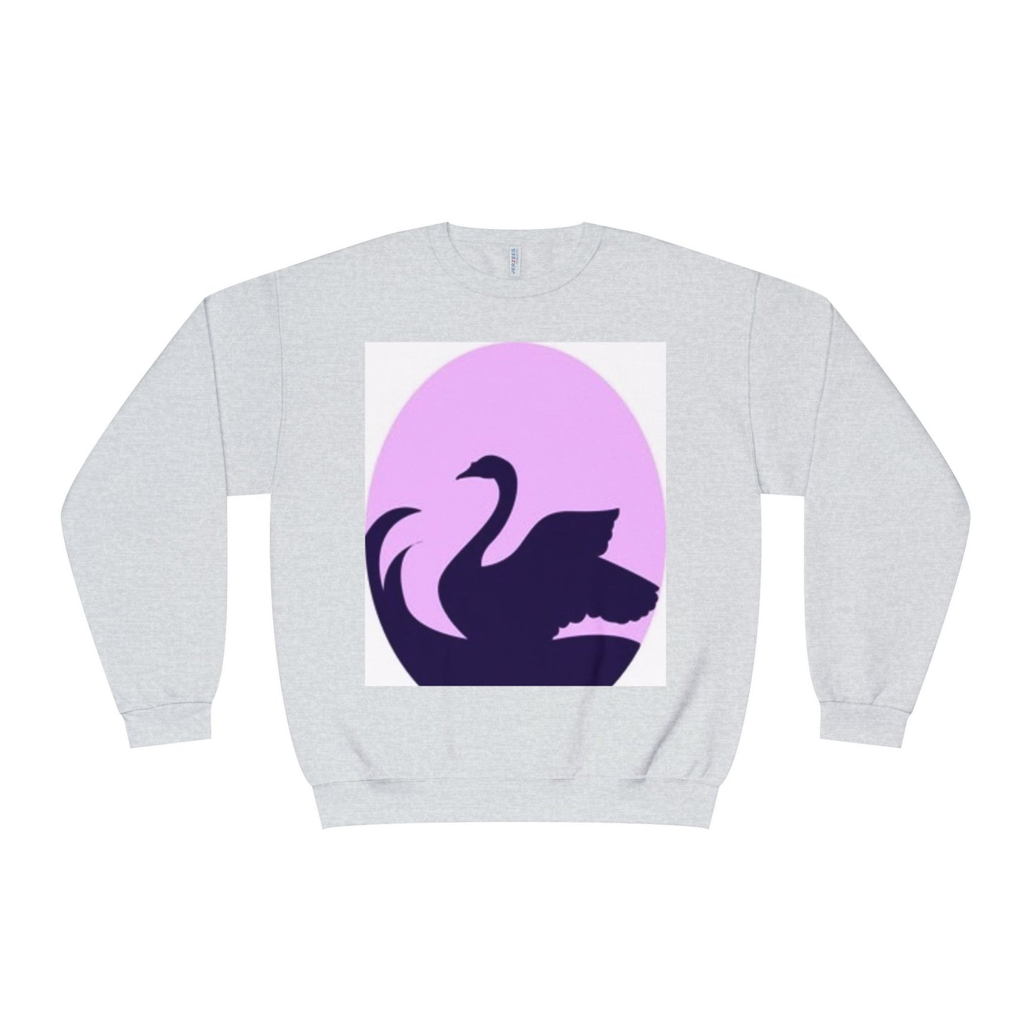 Elegant Swan Silhouette Unisex Crewneck Sweatshirt - Cozy Spring Fashion