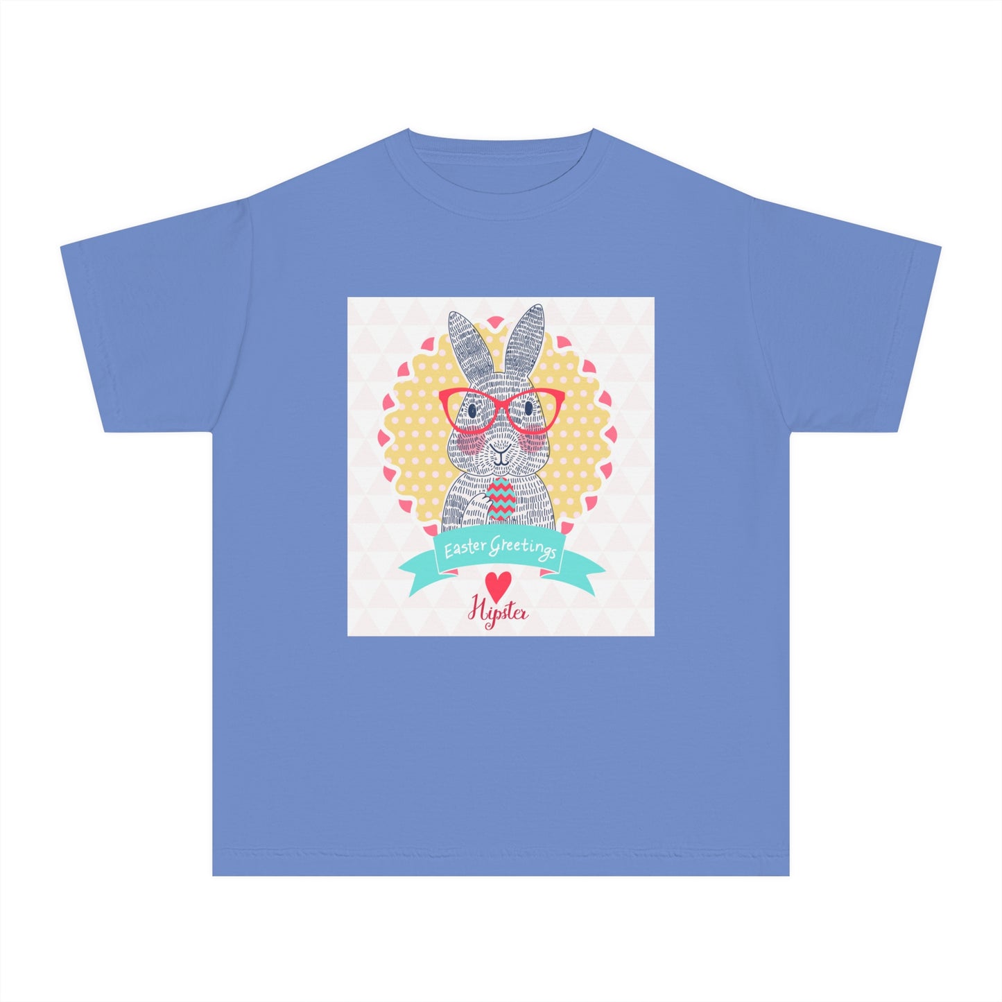 Youth Easter Bunny Tee - 'Easter Greetings' Design