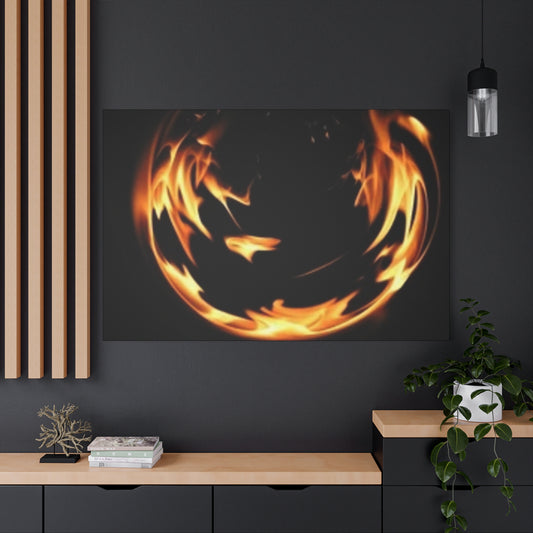 Fire Swirl Matte Canvas Art - Stretched 1.25" Gallery Wrap