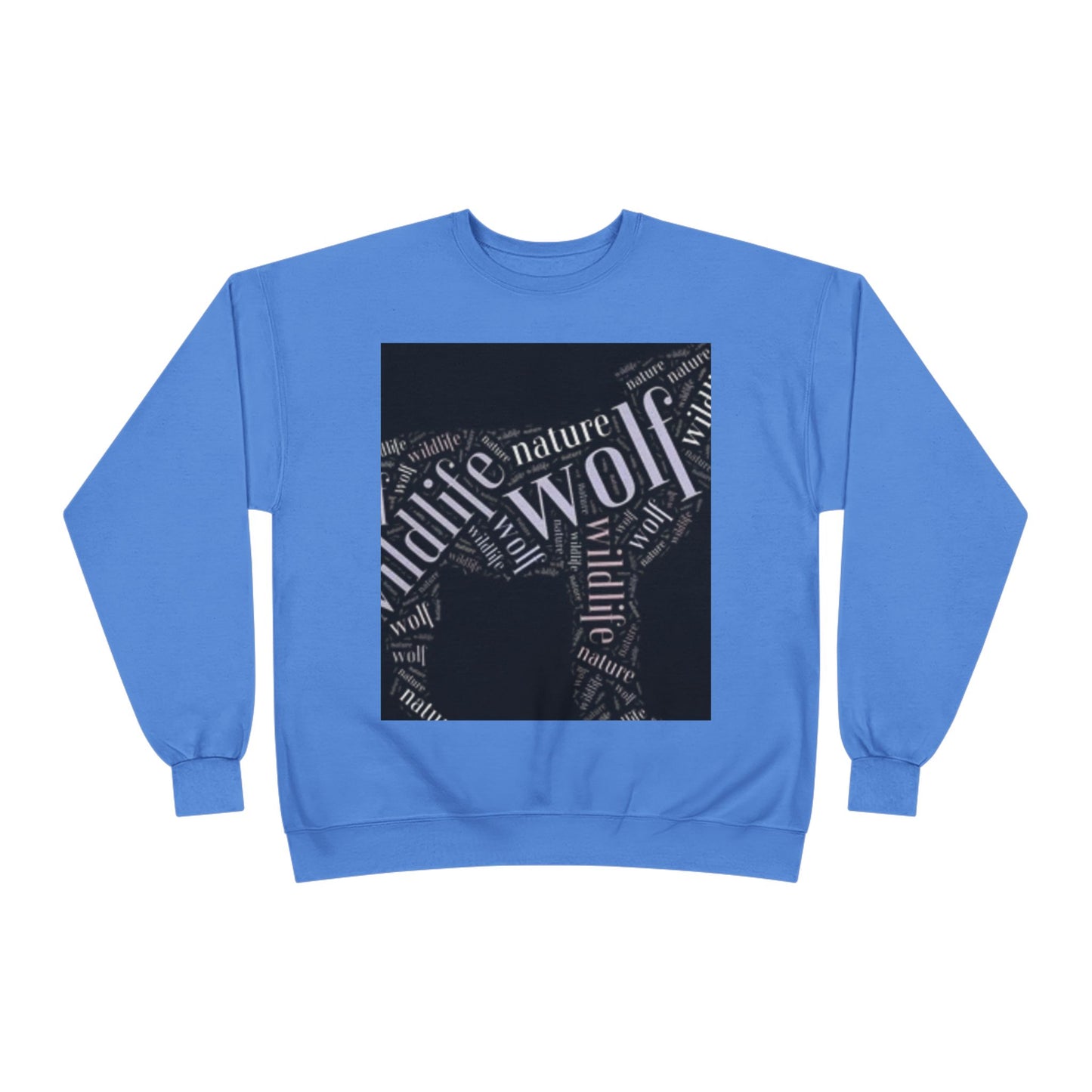 Unisex Eco-Friendly Wolf Graphic Crewneck Sweatshirt - Nature Lover Gift