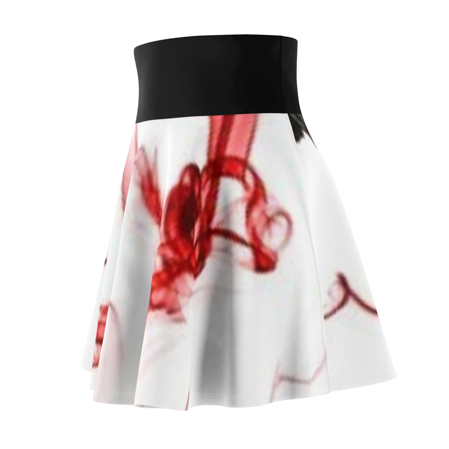 Elegant Red Swirl Women's Skater Skirt - Perfect for Parties & Everyday Wear