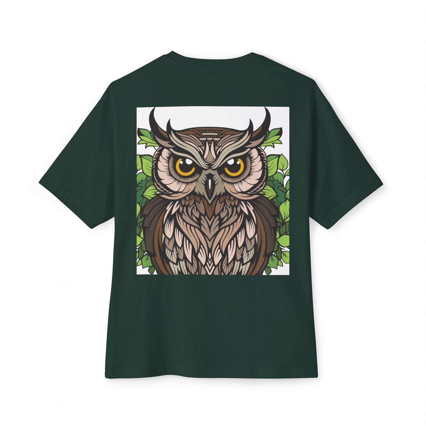 Wildlife Graphic Oversized T-Shirt - Snake & Owl Design