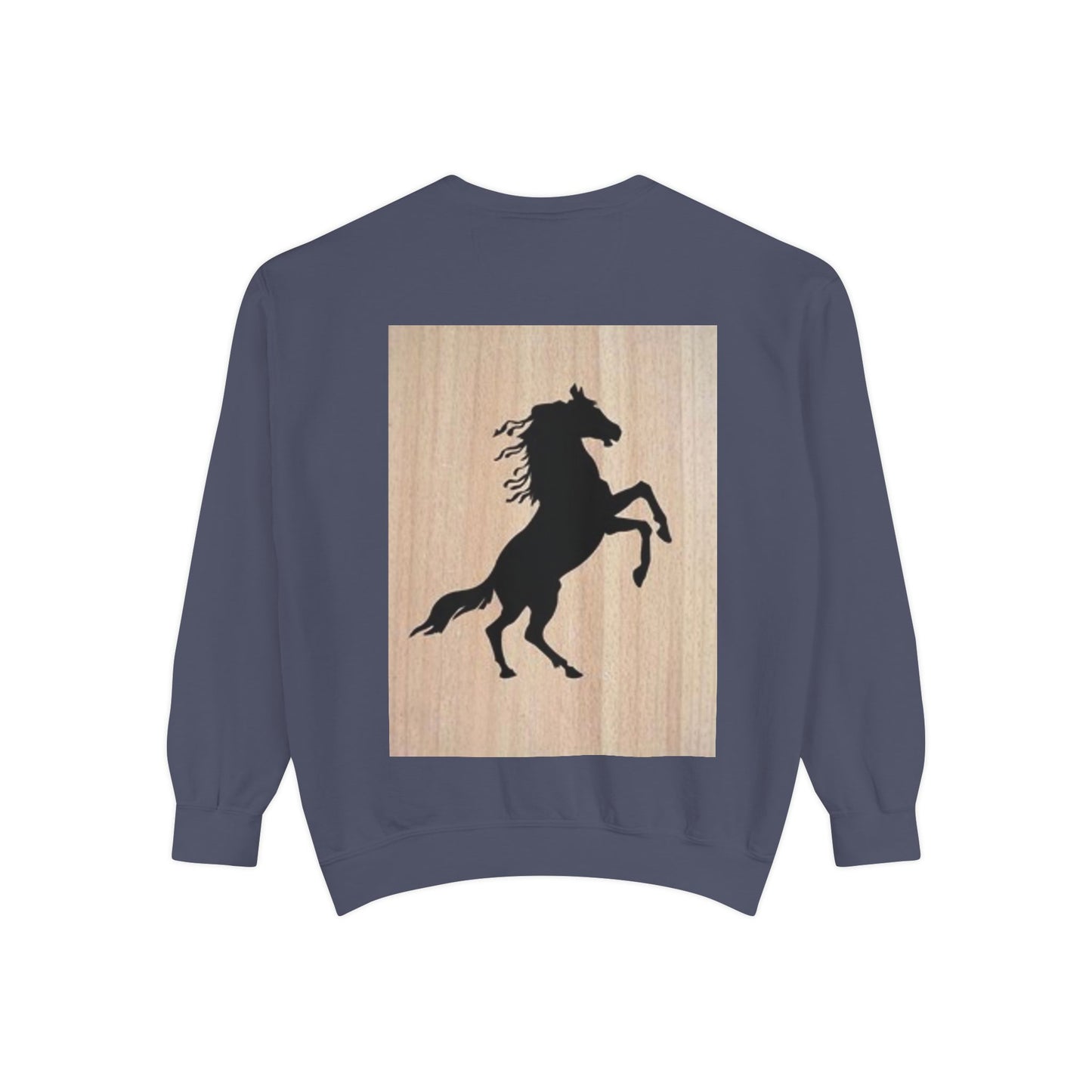Equestrian Spirit Unisex Garment-Dyed Sweatshirt - Bold Horse Design