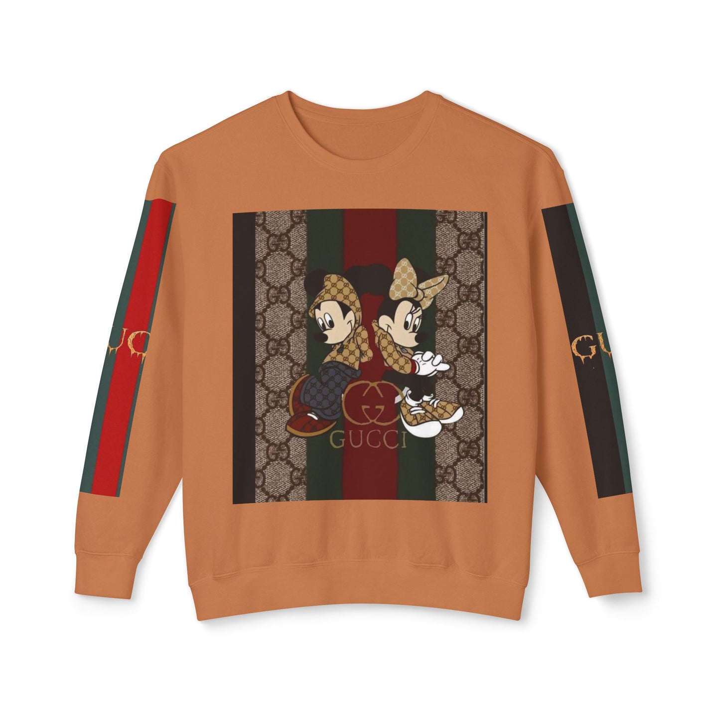 Gucci Inspired Unisex Crewneck Sweatshirt with Mickey & Minnie Design