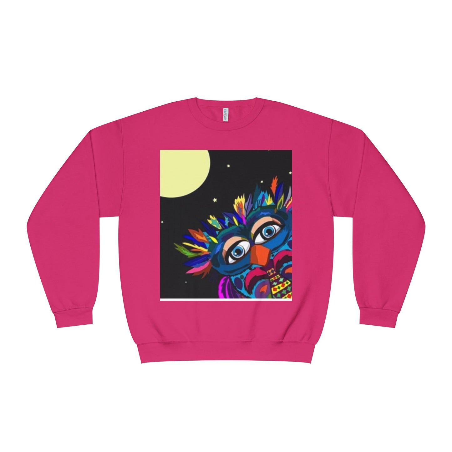 Colorful Night Owl Crewneck Sweatshirt - Unisex NuBlend® Sweatshirt
