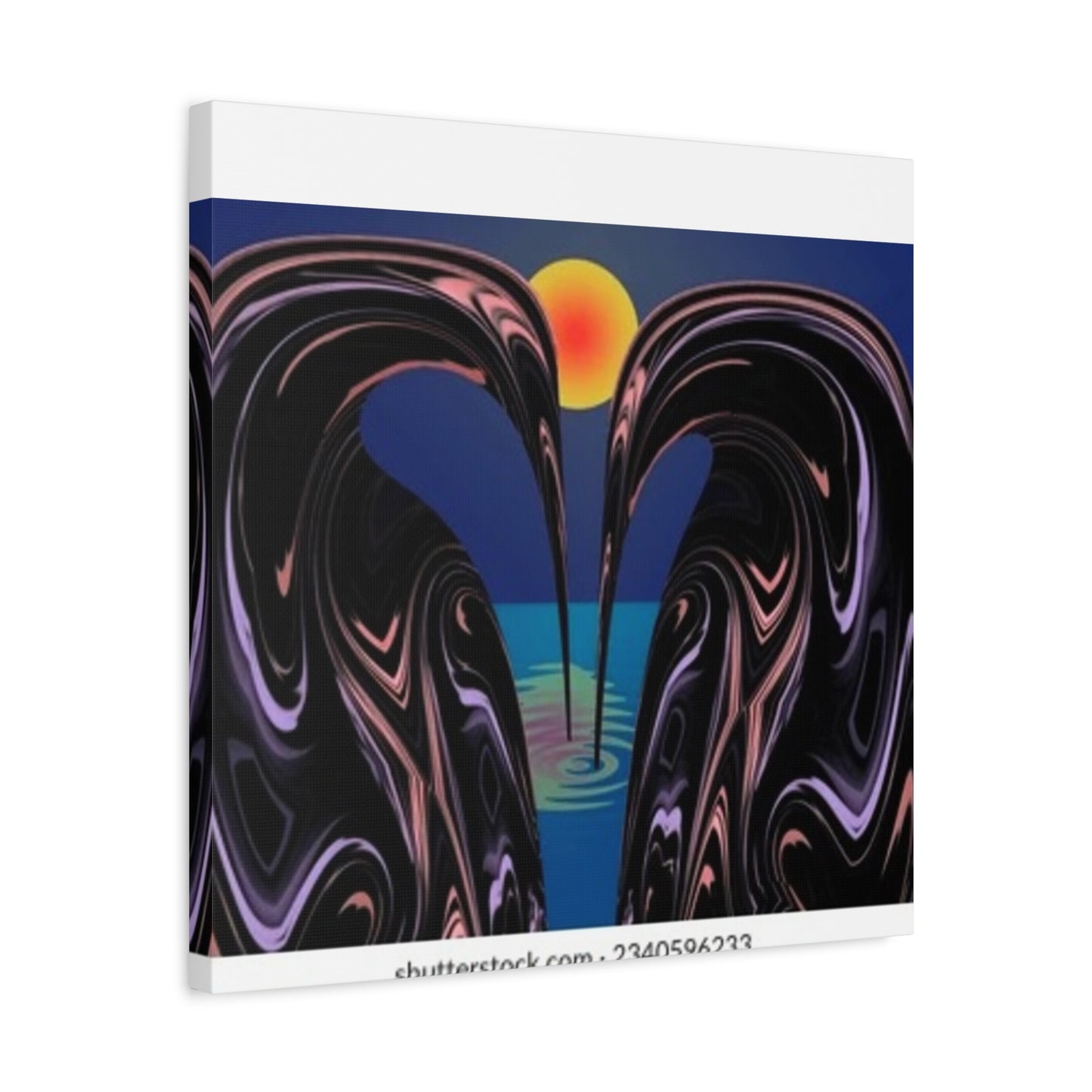 Romantic Abstract Canvas Art - Heart-Shaped Design for Home Decor