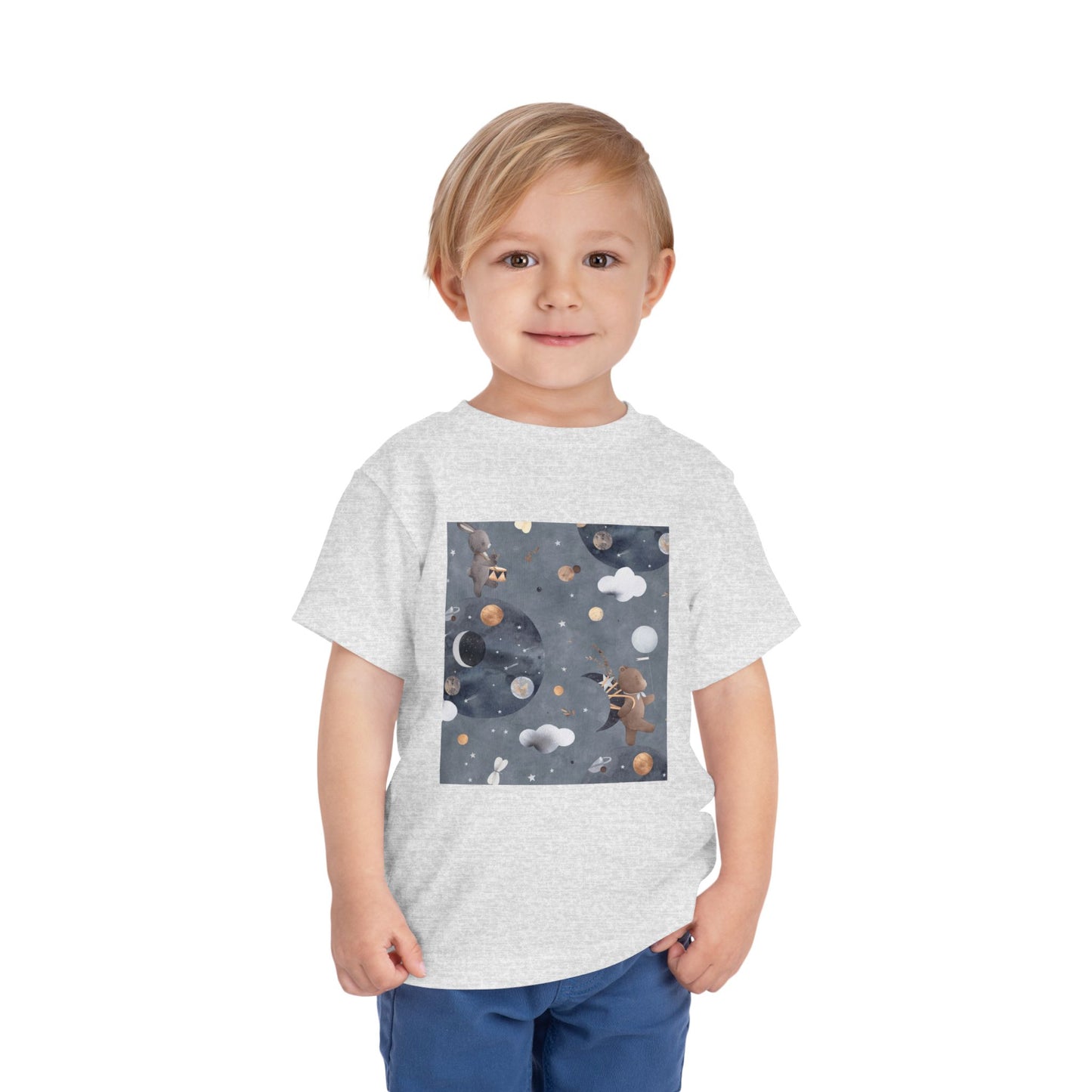 Cosmic Adventure Toddler Tee - Fun Space-Themed Short Sleeve Shirt for Kids