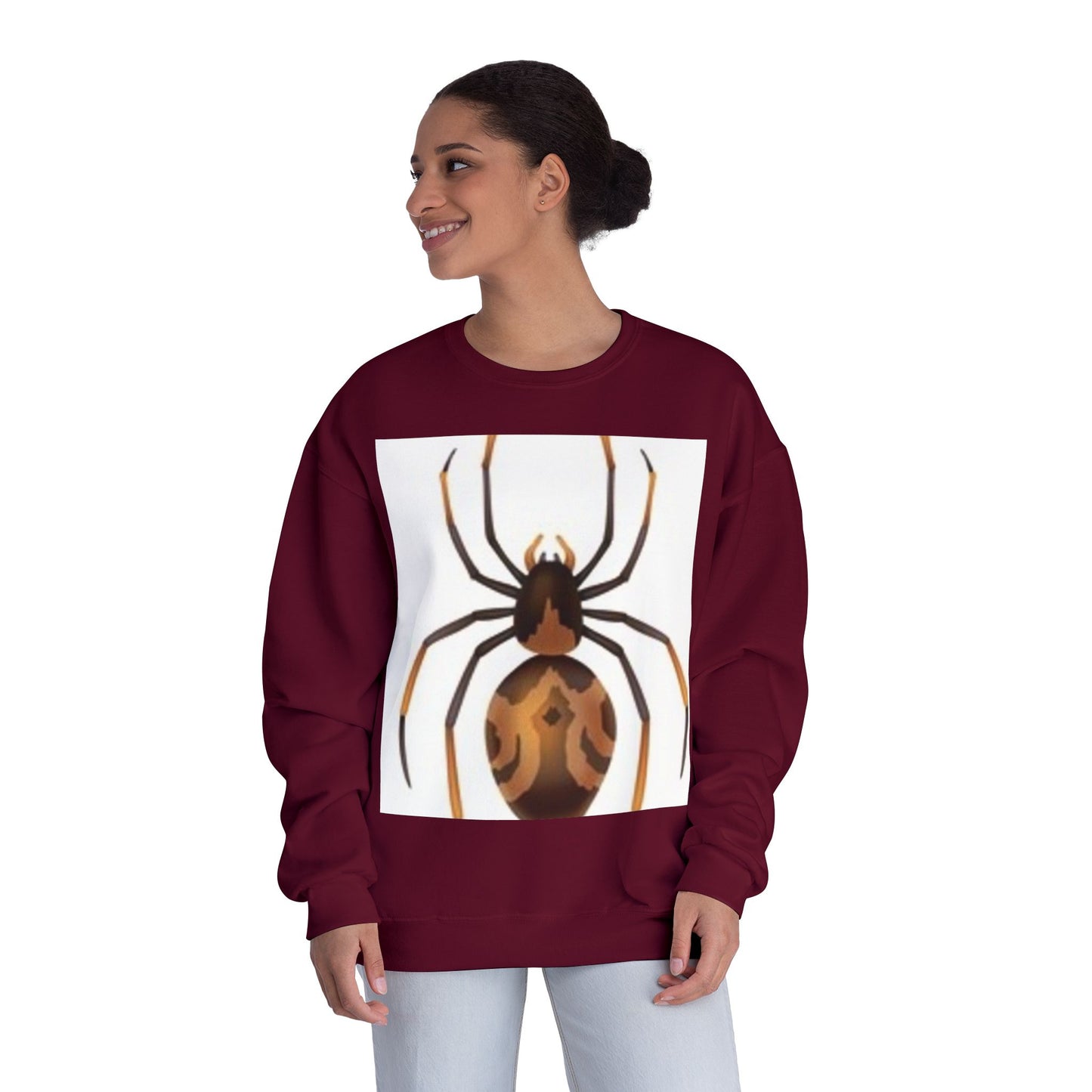 Unisex Spider Graphic Crewneck Sweatshirt - Cozy Fall Fashion