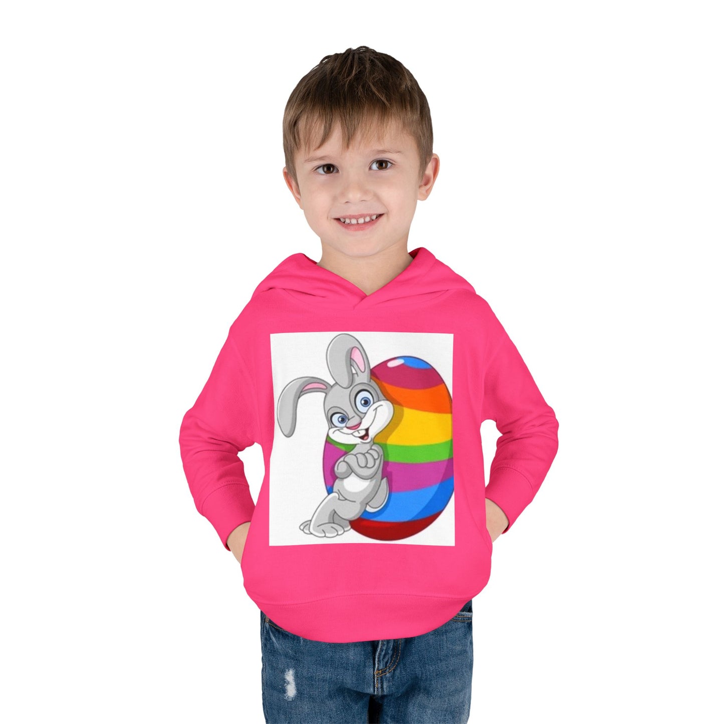 Colorful Easter Bunny Toddler Pullover Hoodie