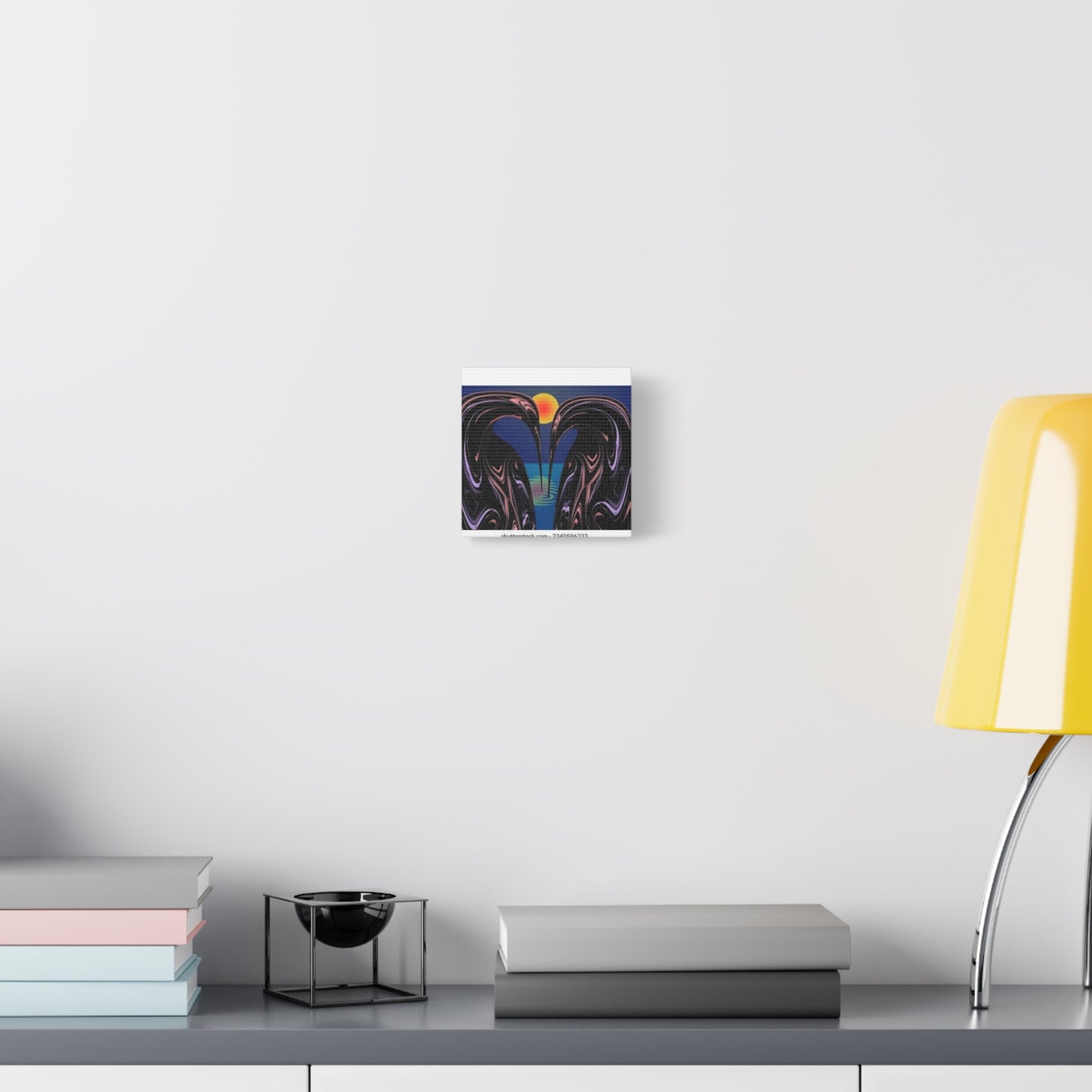Romantic Abstract Canvas Art - Heart-Shaped Design for Home Decor