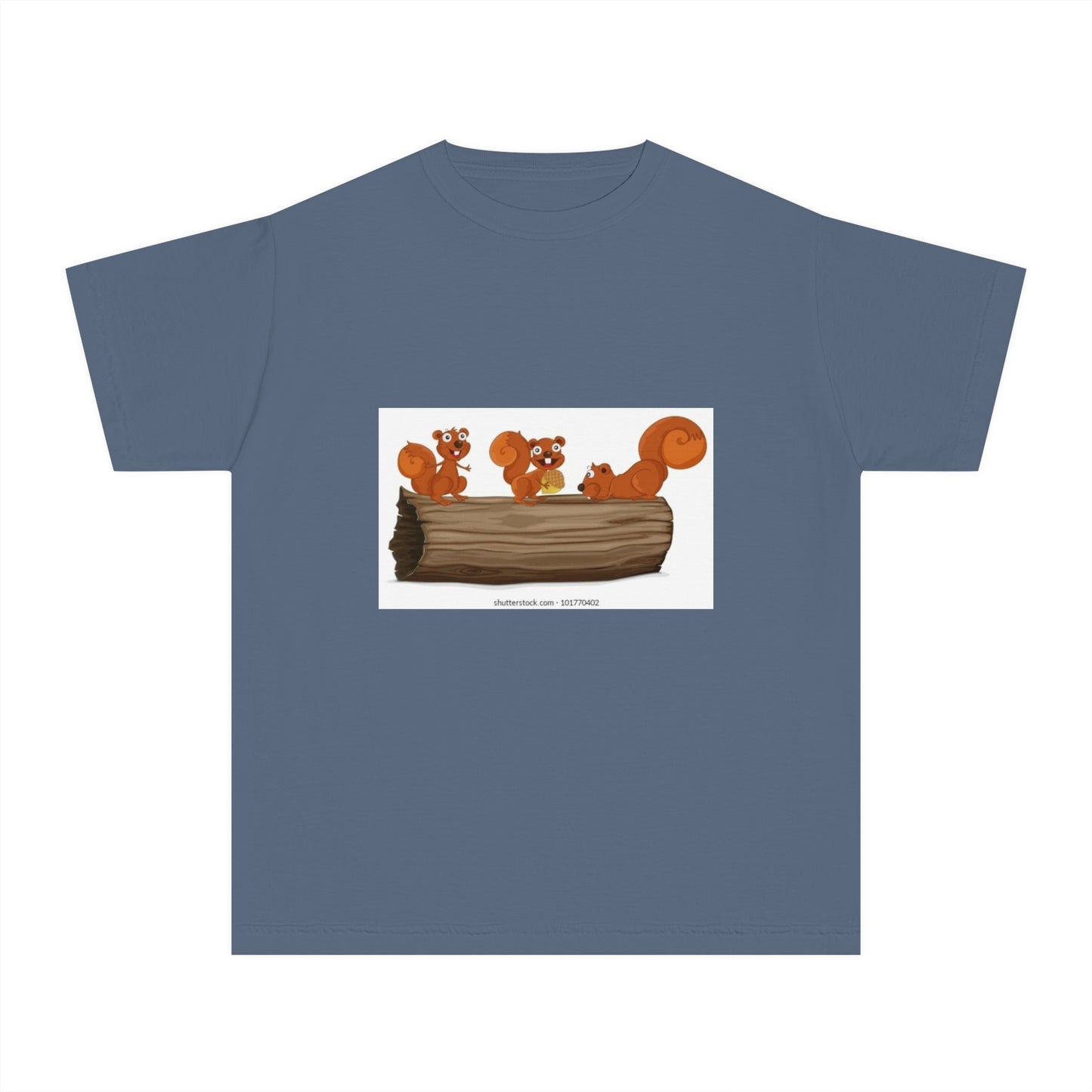 Playful Squirrel Youth Tee - Fun Animal Graphic T-Shirt for Kids
