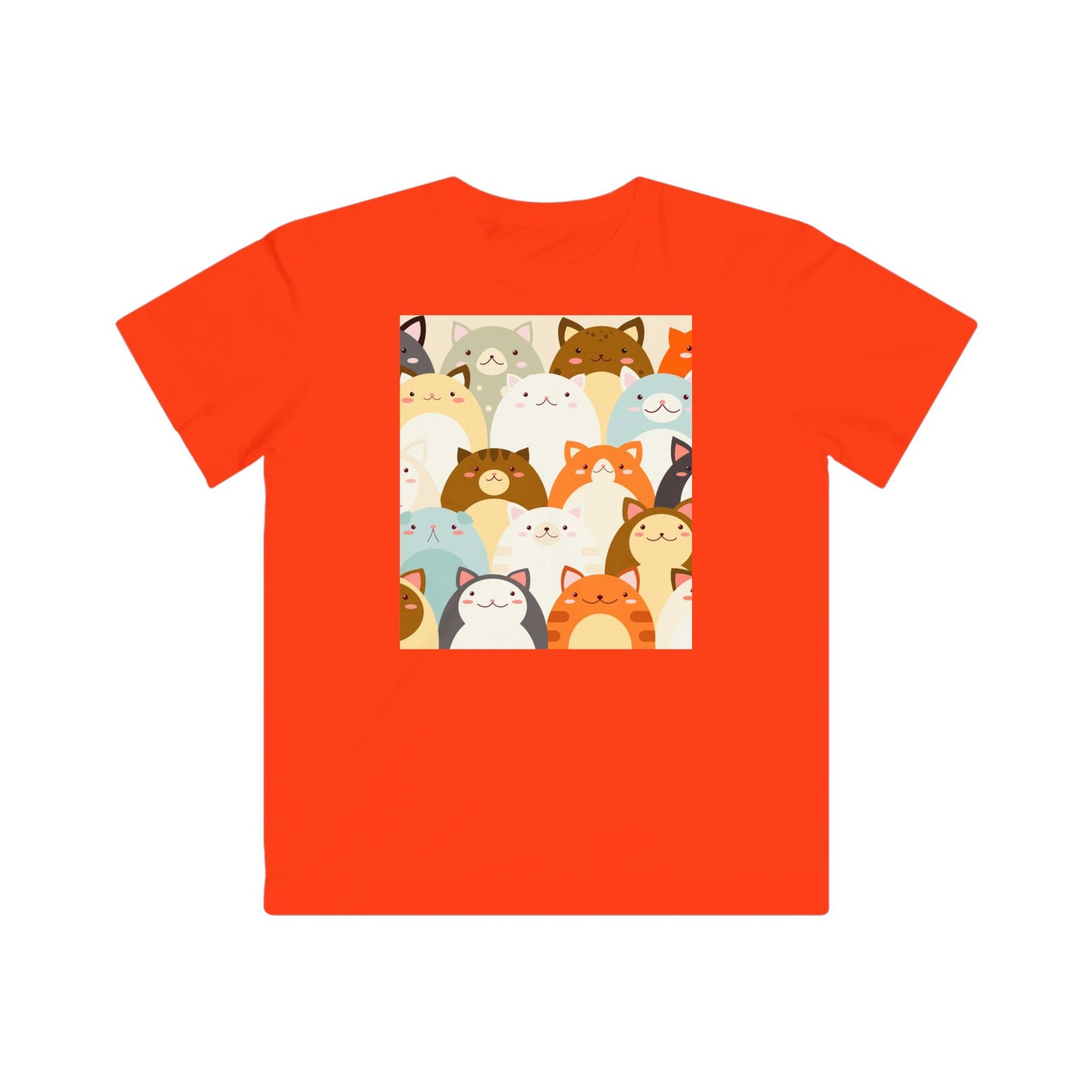 Cute Animal Faces Kids Fine Jersey Tee - Fun & Playful Design for Kids