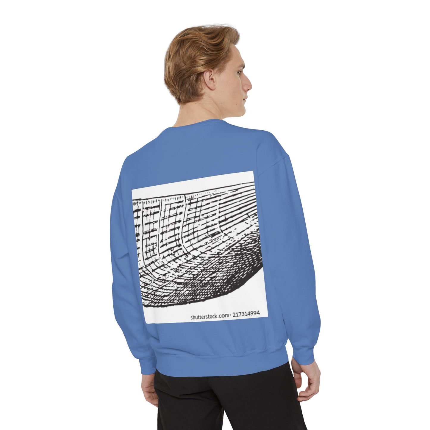 Graphic Unisex Garment-Dyed Sweatshirt | Nautical Design for Ocean Lovers