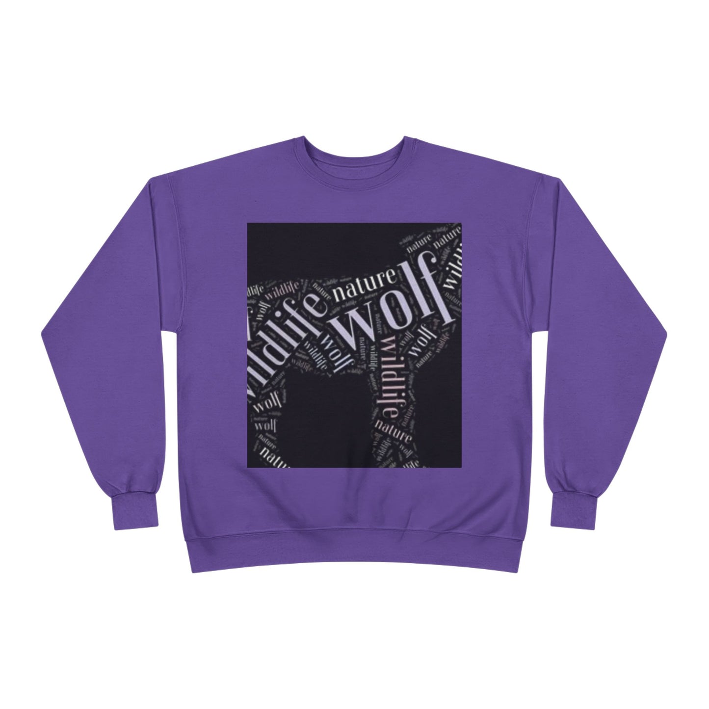 Unisex Eco-Friendly Wolf Graphic Crewneck Sweatshirt - Nature Lover Gift