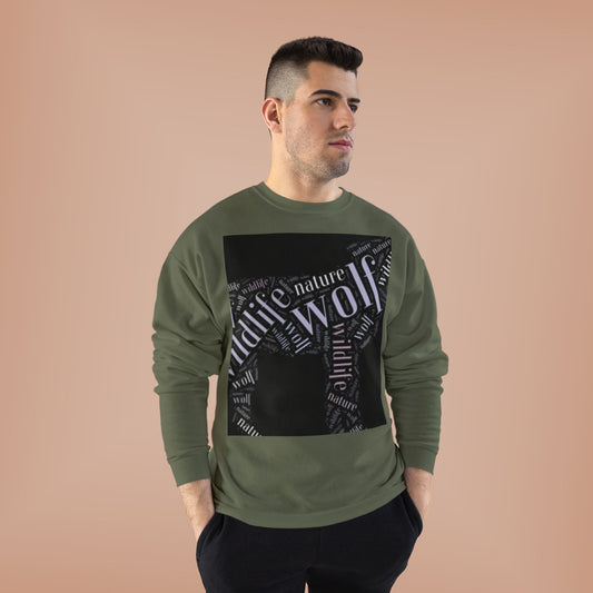 Unisex Eco-Friendly Wolf Graphic Crewneck Sweatshirt - Nature Lover Gift