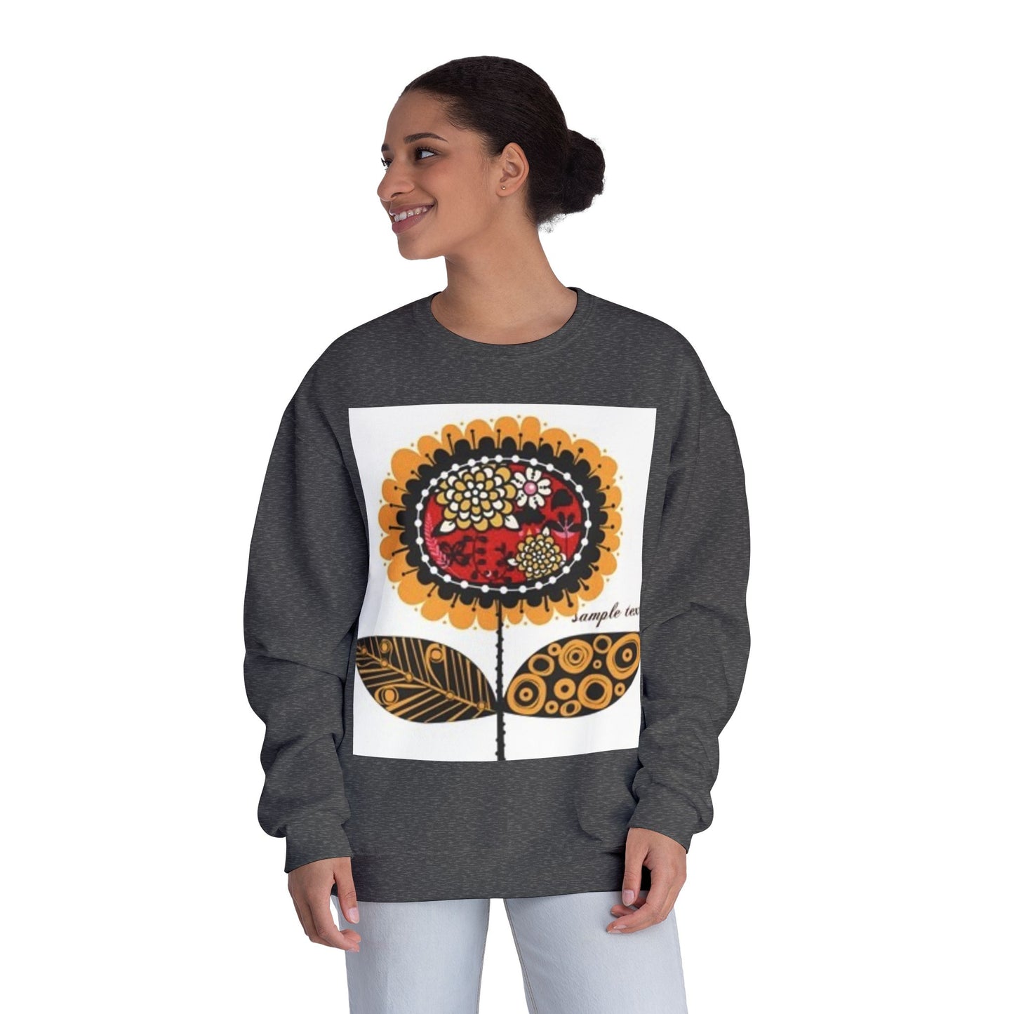 Floral Graphic Sweatshirt - Cozy Unisex Crewneck for All Occasions
