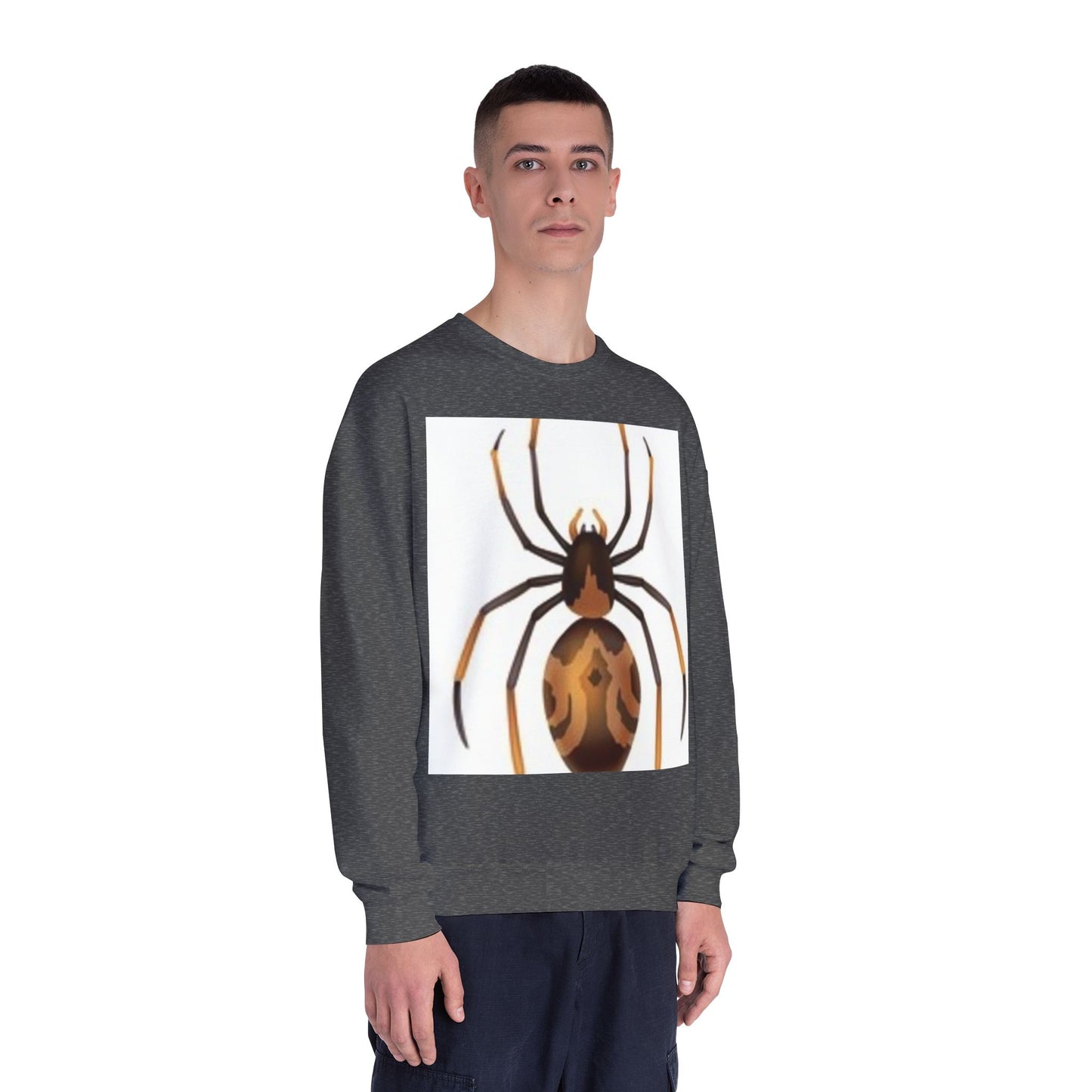 Unisex Spider Graphic Crewneck Sweatshirt - Cozy Fall Fashion