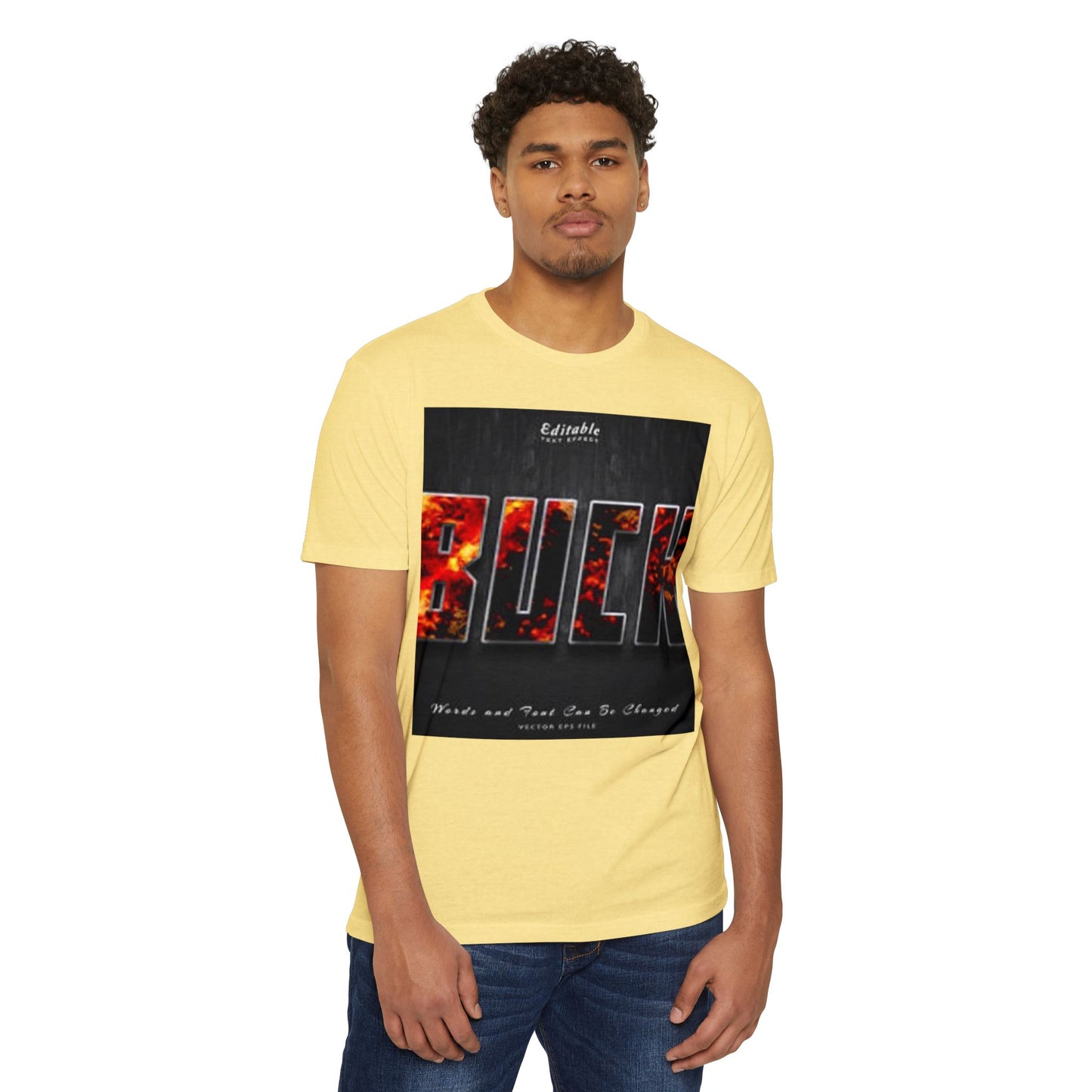 Yellow Unisex Graphic T-Shirt - "BUCK" Design - Perfect for Everyday Style and Inspiration