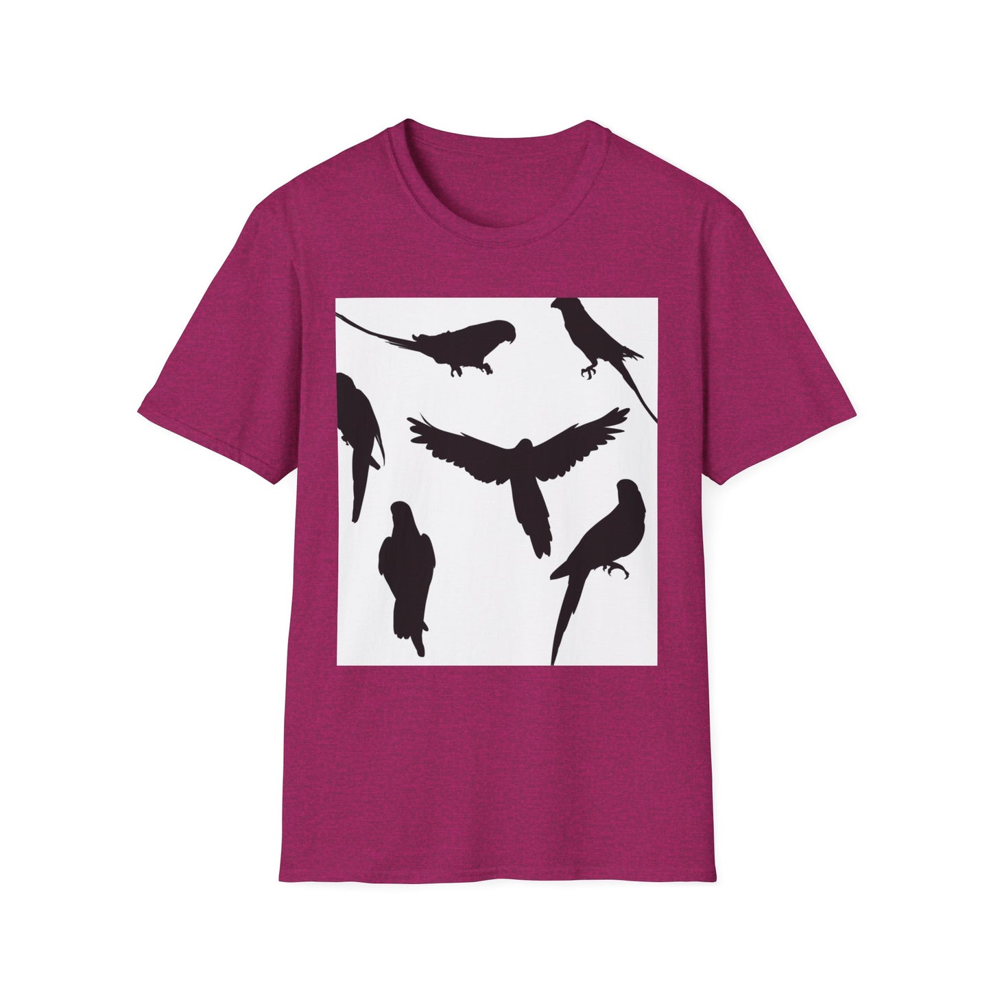 Minimalist Bird Silhouette Unisex Softstyle T-Shirt