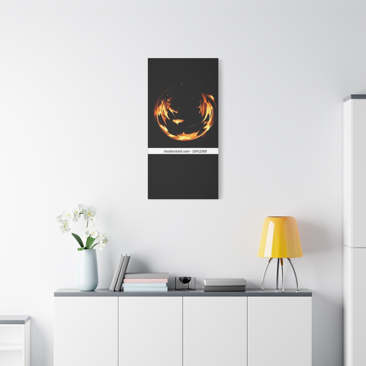 Fire Swirl Matte Canvas Art - Stretched 1.25" Gallery Wrap