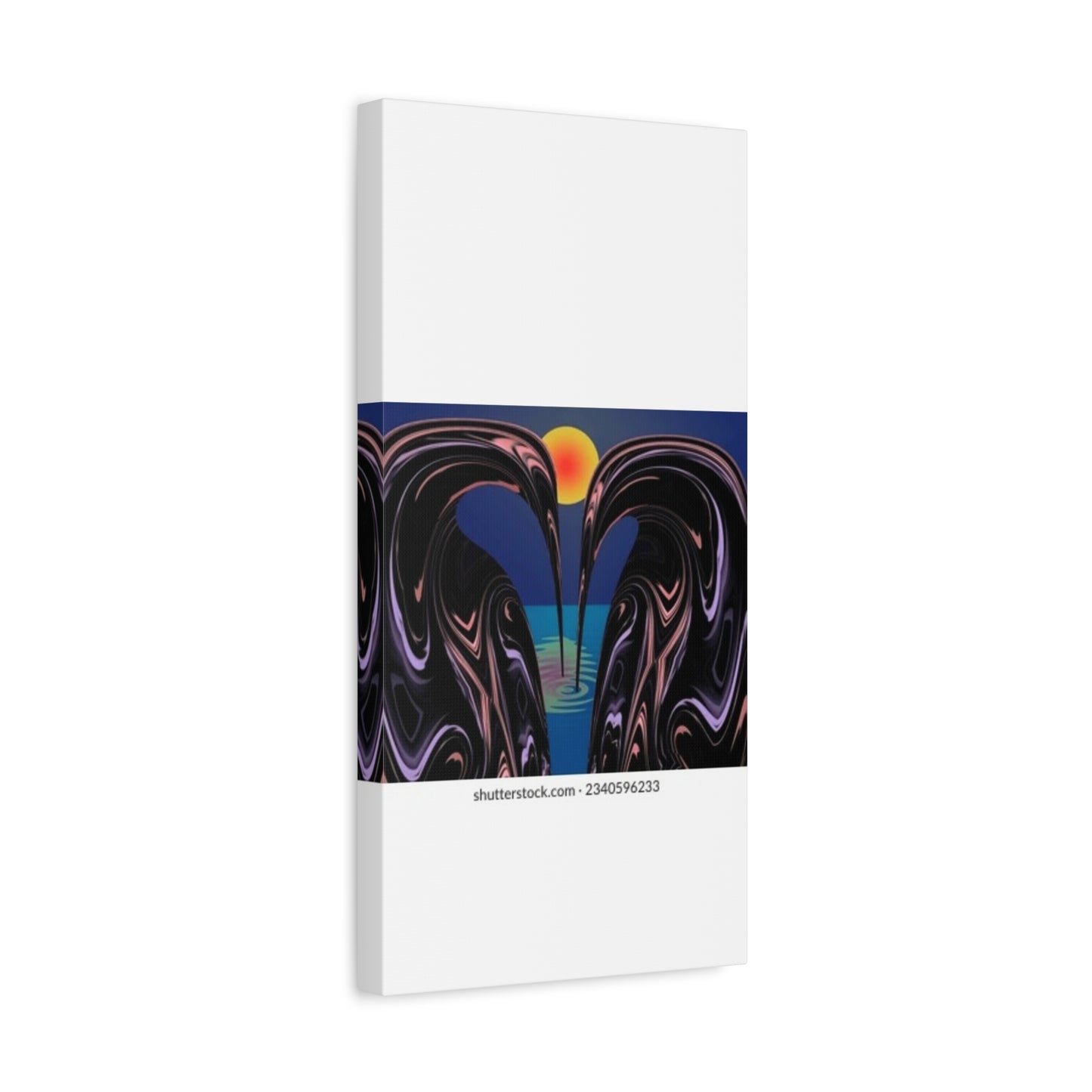 Romantic Abstract Canvas Art - Heart-Shaped Design for Home Decor