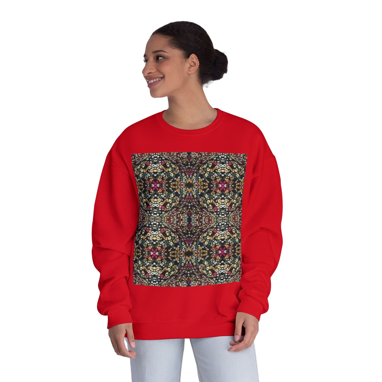 Vibrant Floral Pattern Unisex Crewneck Sweatshirt