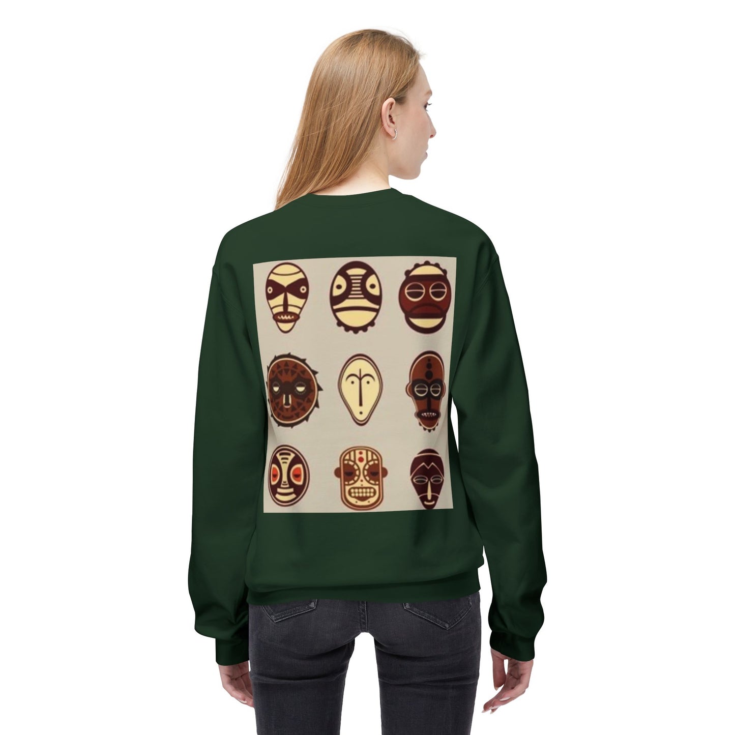 Artistic Horse Illustration Fleece Crewneck Sweatshirt - Unisex