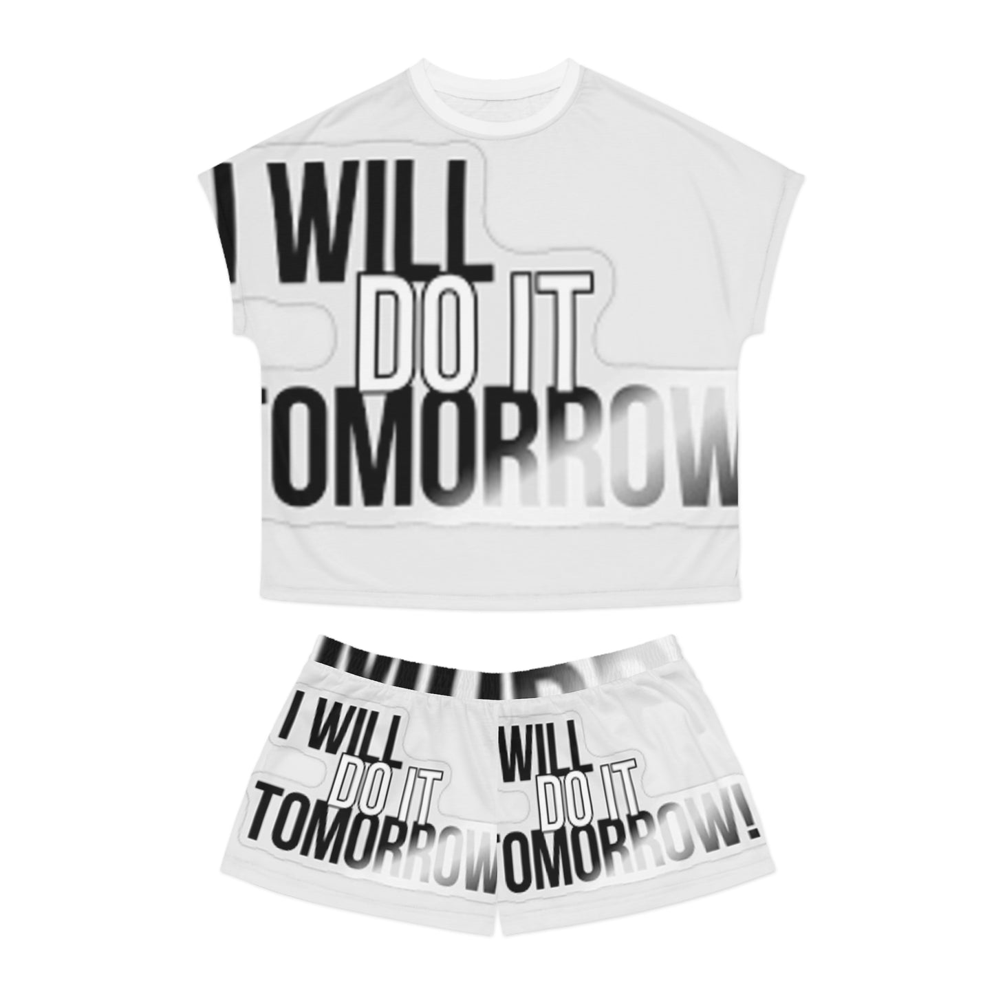Motivational Women's Pajama Set - "I Will Do It Tomorrow"