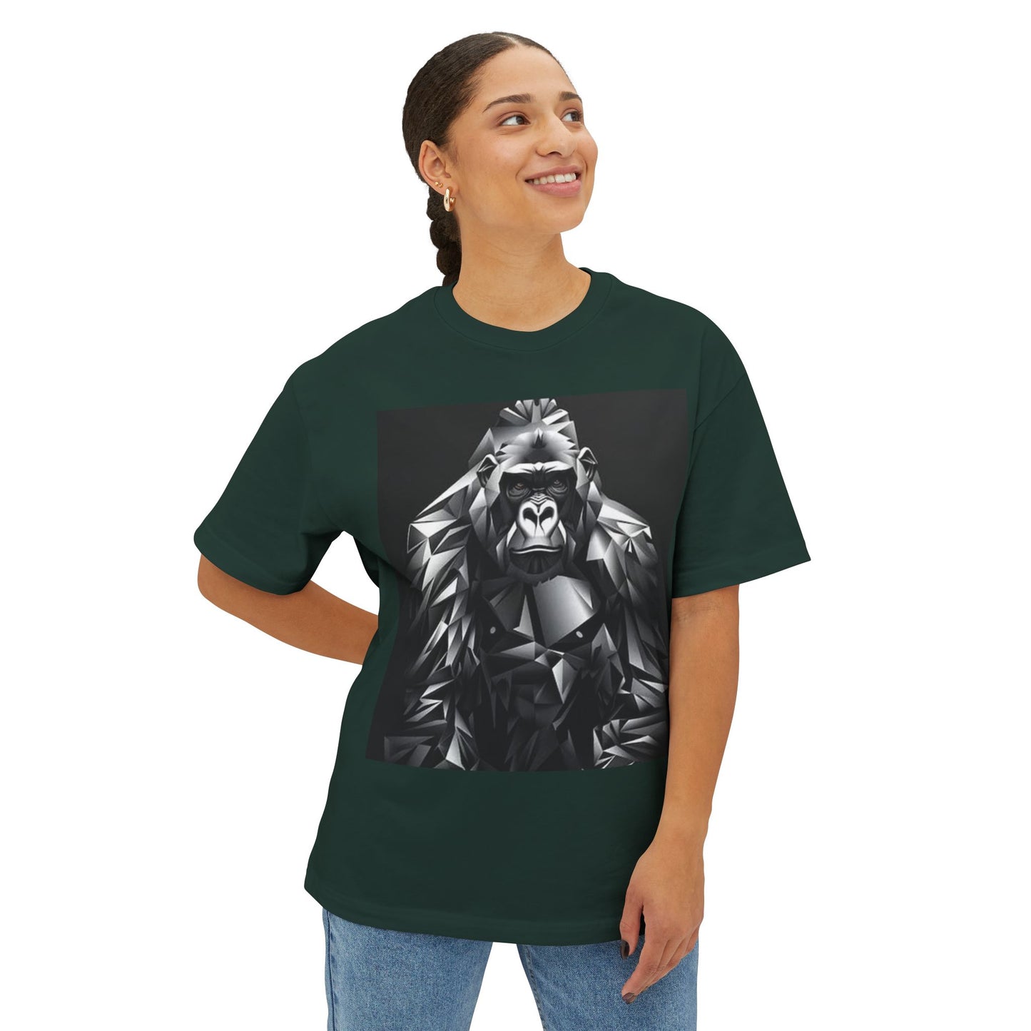 Unisex Oversized Boxy Tee - Vibrant Hoodie Graphic Shirt for Casual Style