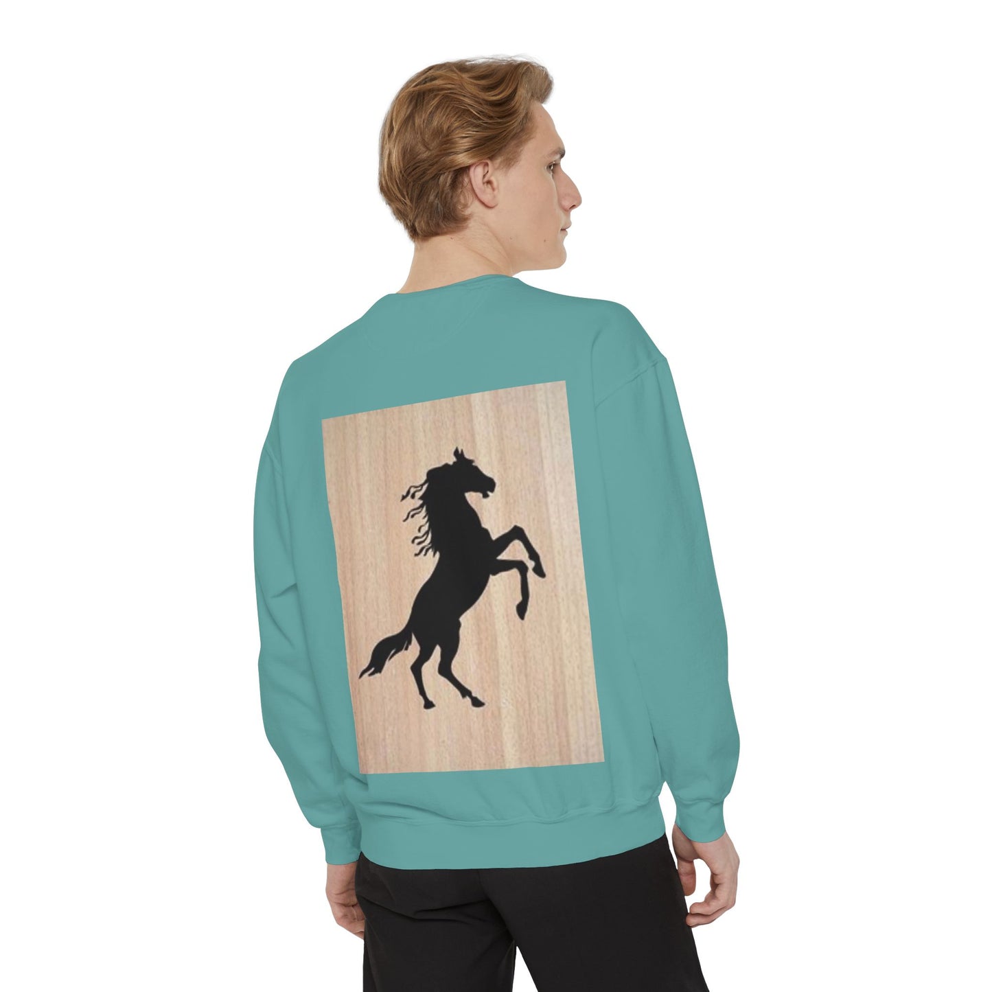 Equestrian Spirit Unisex Garment-Dyed Sweatshirt - Bold Horse Design