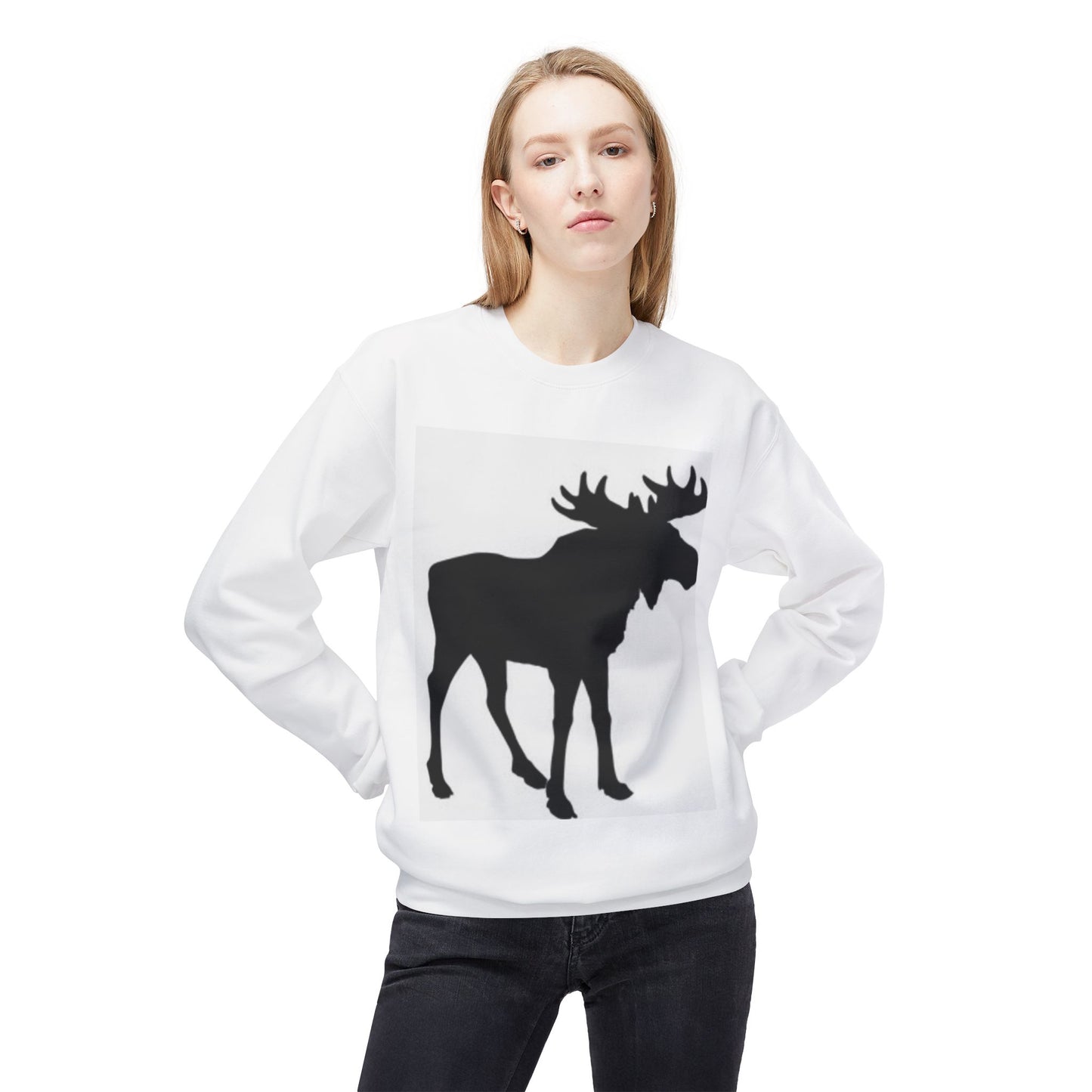 Whimsical Softstyle Fleece Crewneck Sweatshirt - Pink Rattle Design
