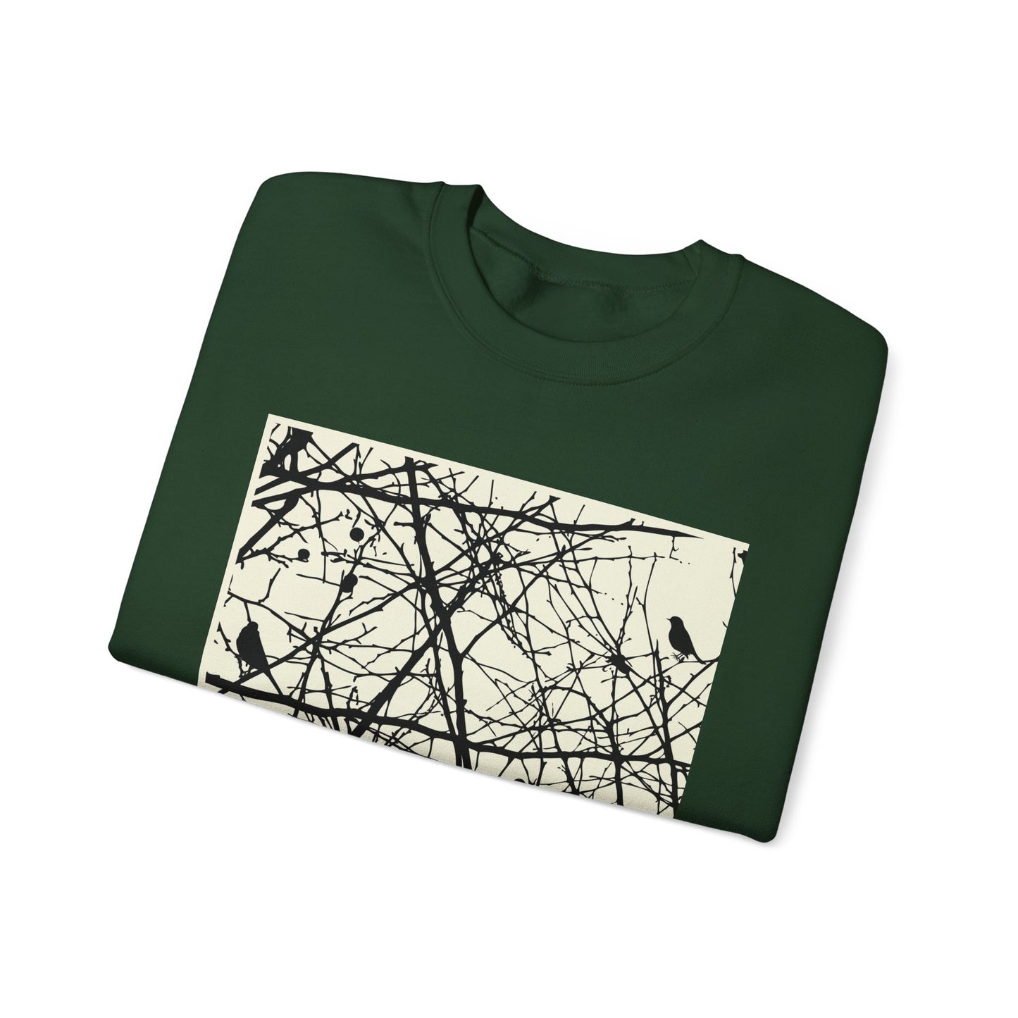 Nature-Inspired Unisex Crewneck Sweatshirt with Bird Print