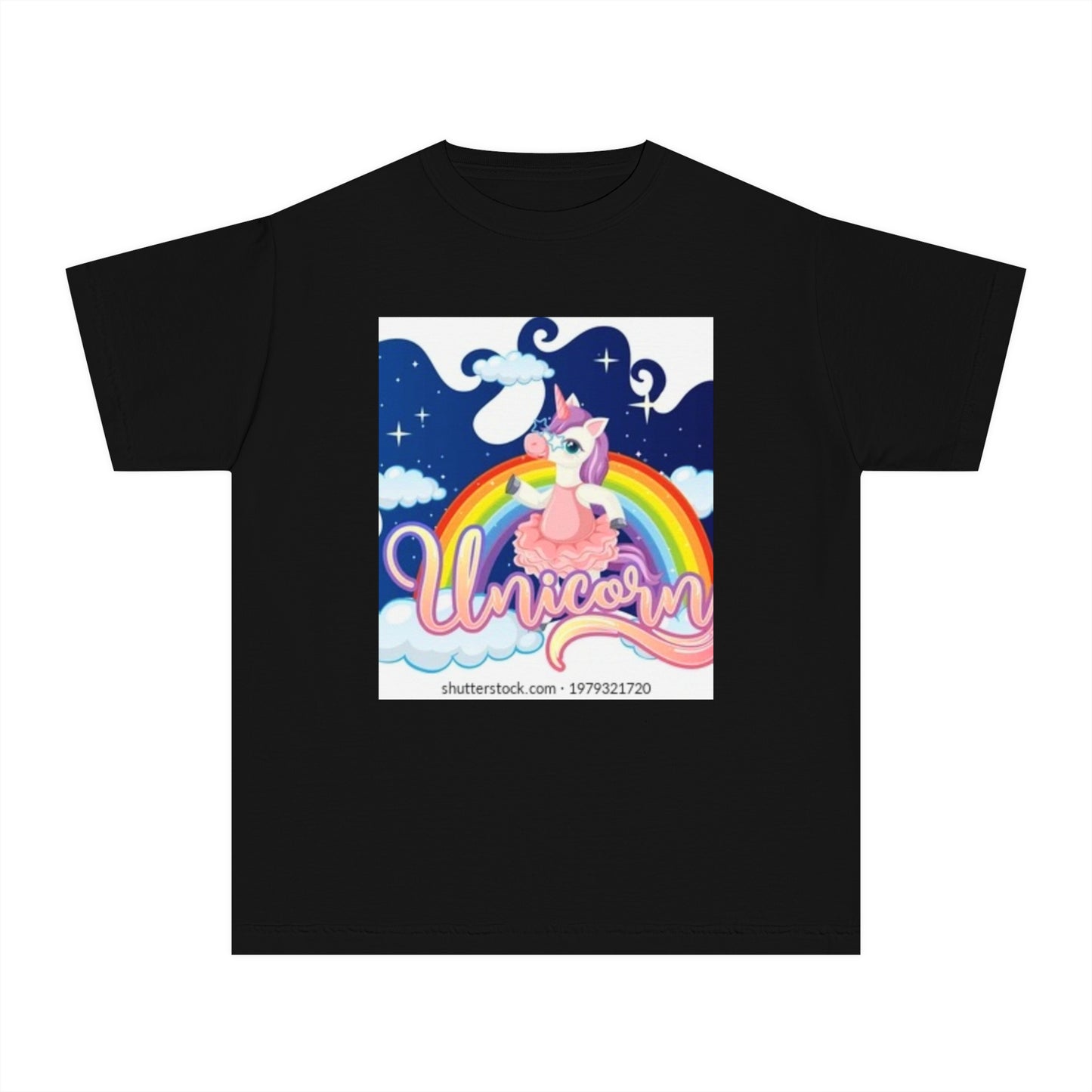 Youth Unicorn Midweight Tee - Colorful Rainbow Graphic T-Shirt