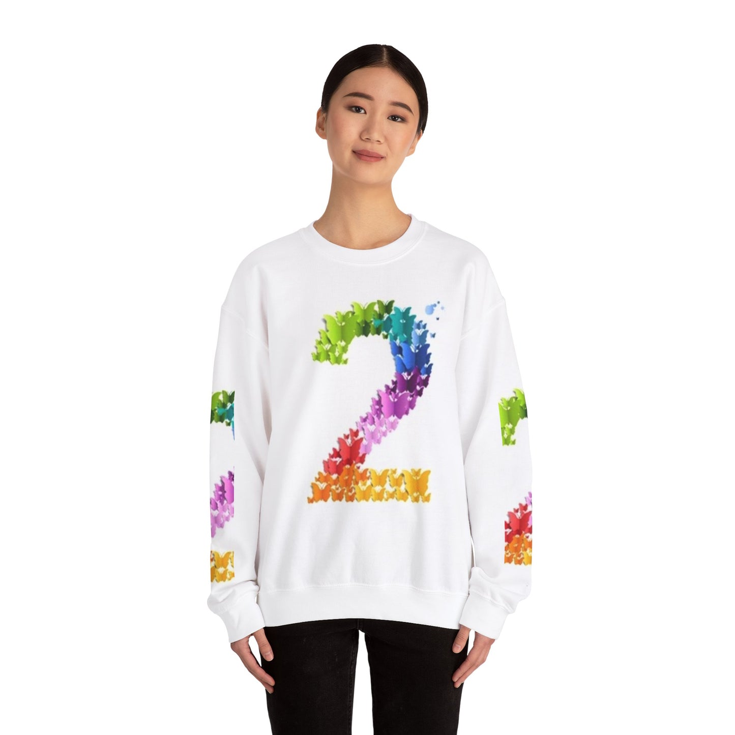 Colorful Floral Number 2 Sweatshirt for Celebrations