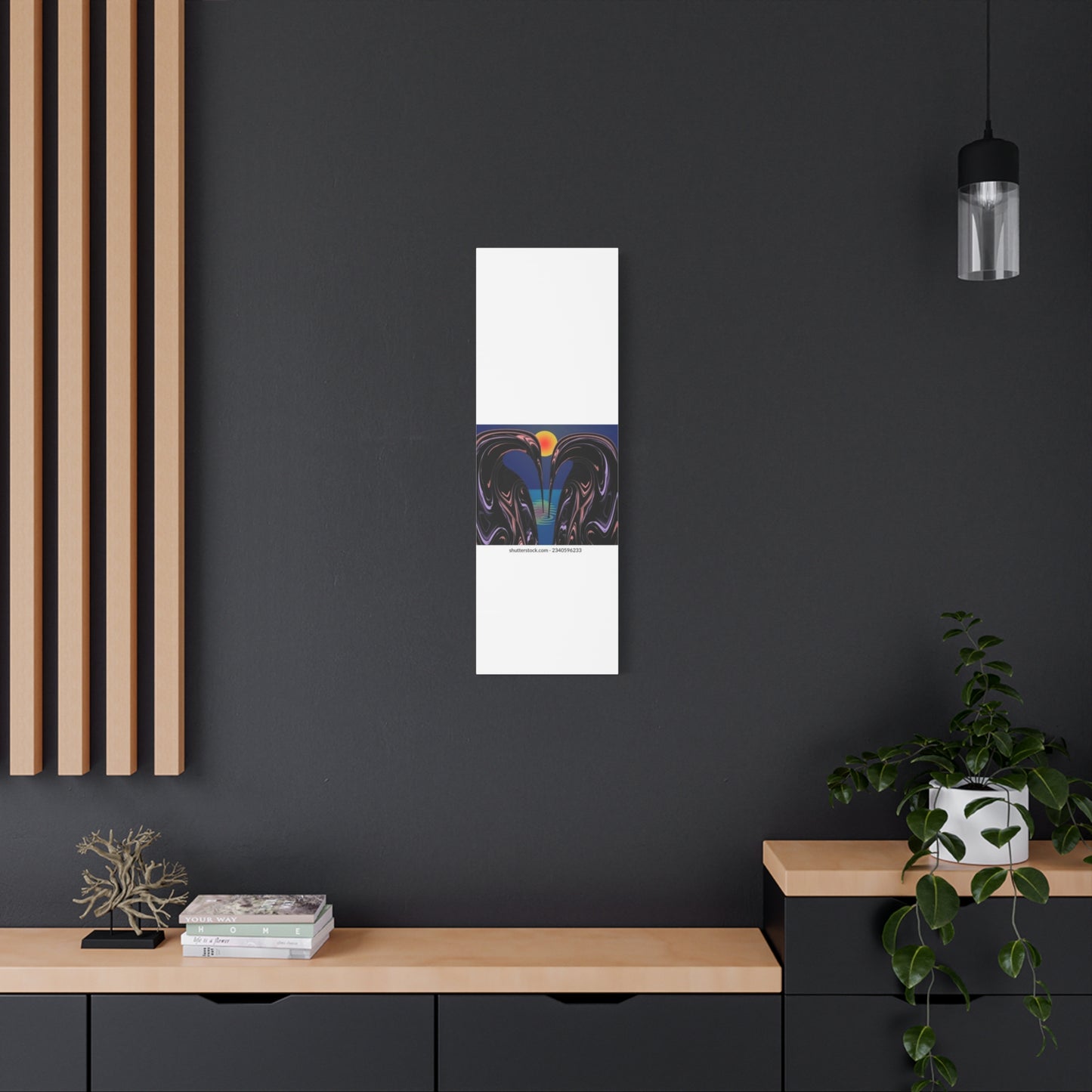 Romantic Abstract Canvas Art - Heart-Shaped Design for Home Decor