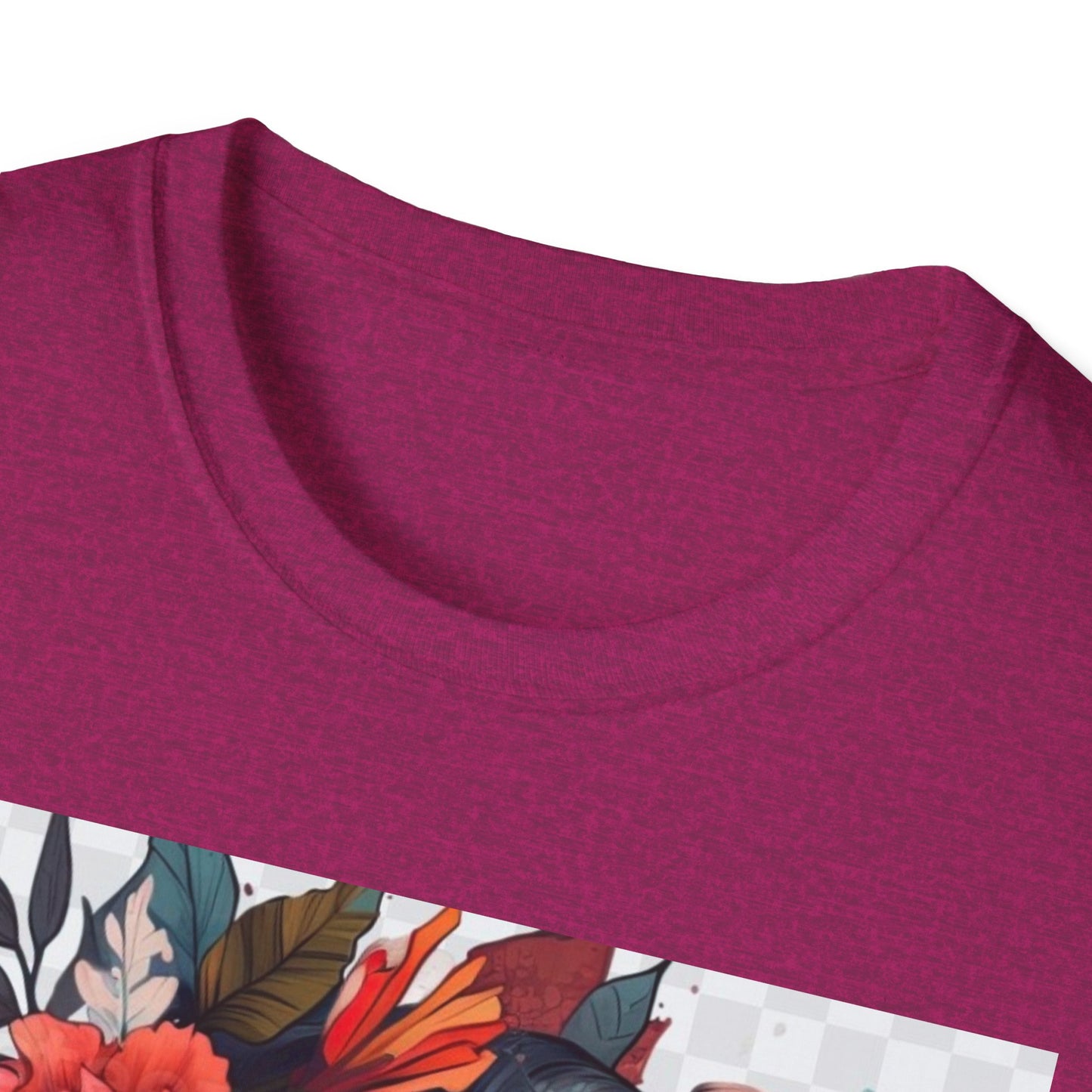 Bold Floral Art Unisex Softstyle T-Shirt