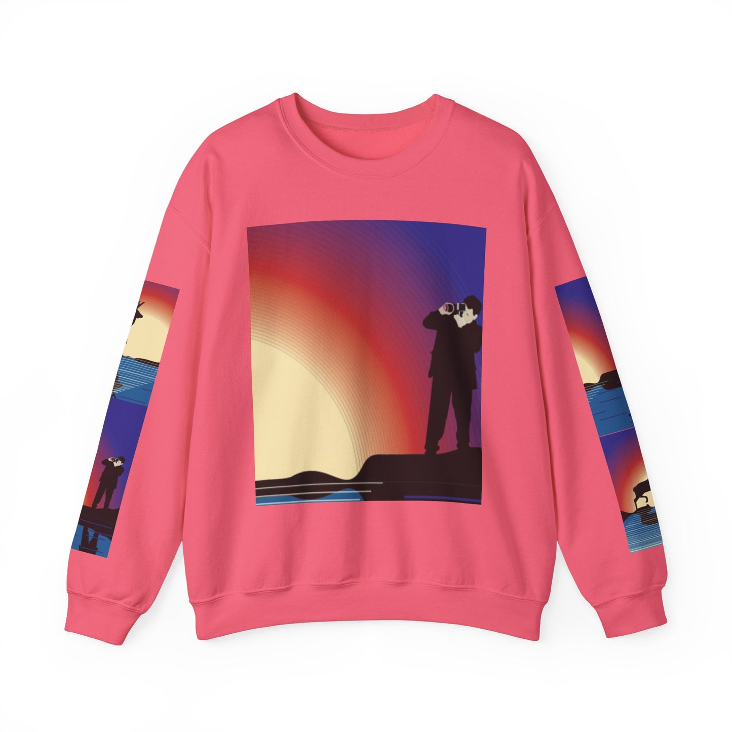 Vibrant Deer Sunset Unisex Crewneck Sweatshirt