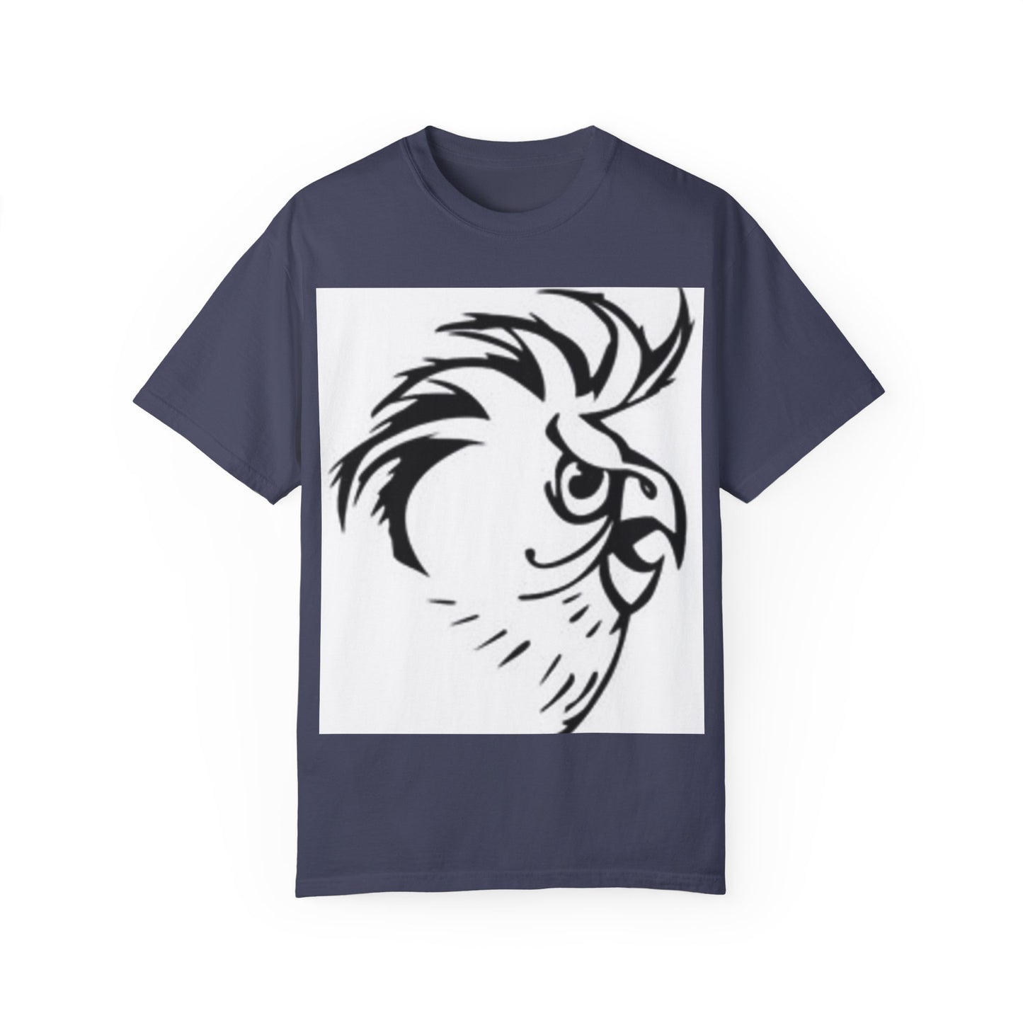Artistic Unisex Garment-Dyed T-Shirt - Hand Drawn Patterns
