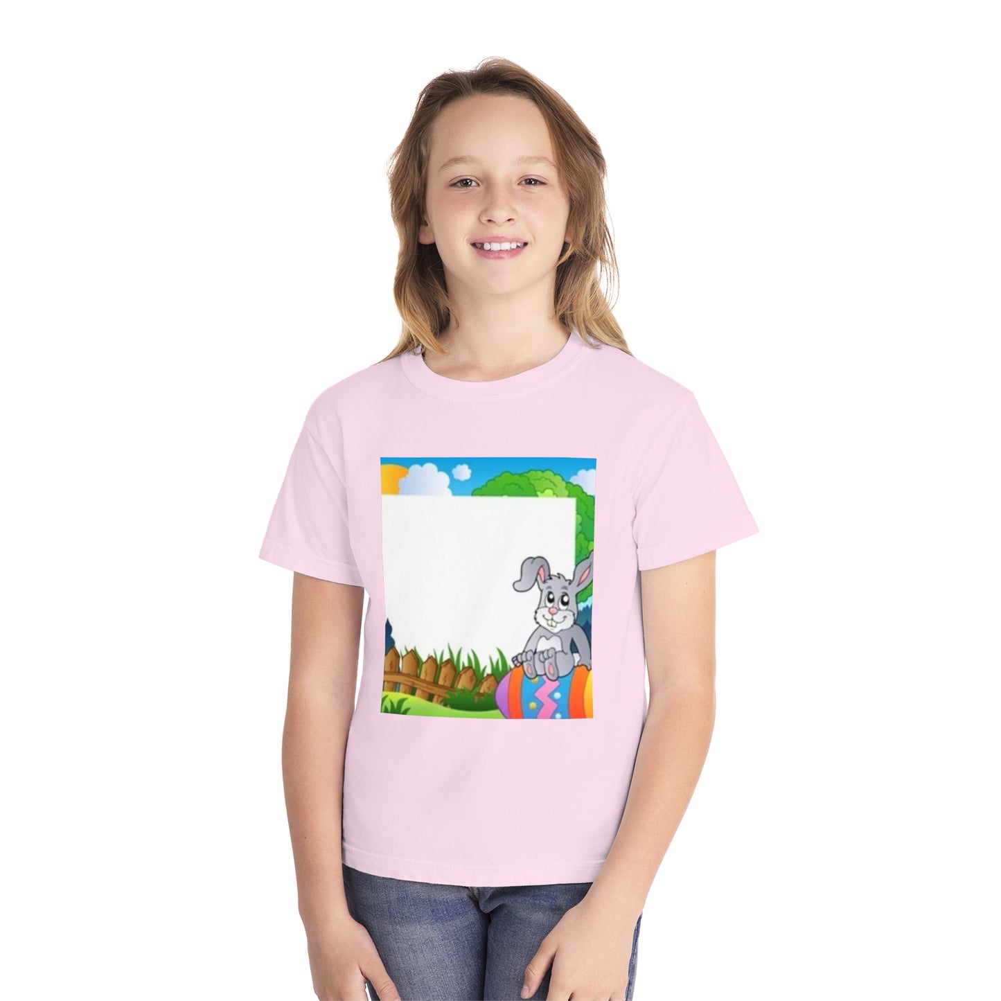 Adorable Bunny Youth Midweight Tee - Perfect for Easter Celebrations