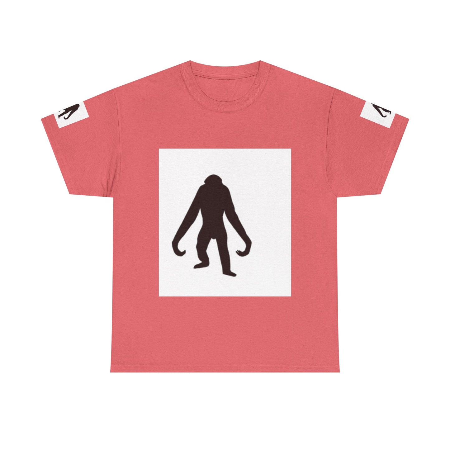 Unisex Heavy Cotton Tee - Bold Monkey Silhouette Tee for Animal Lovers