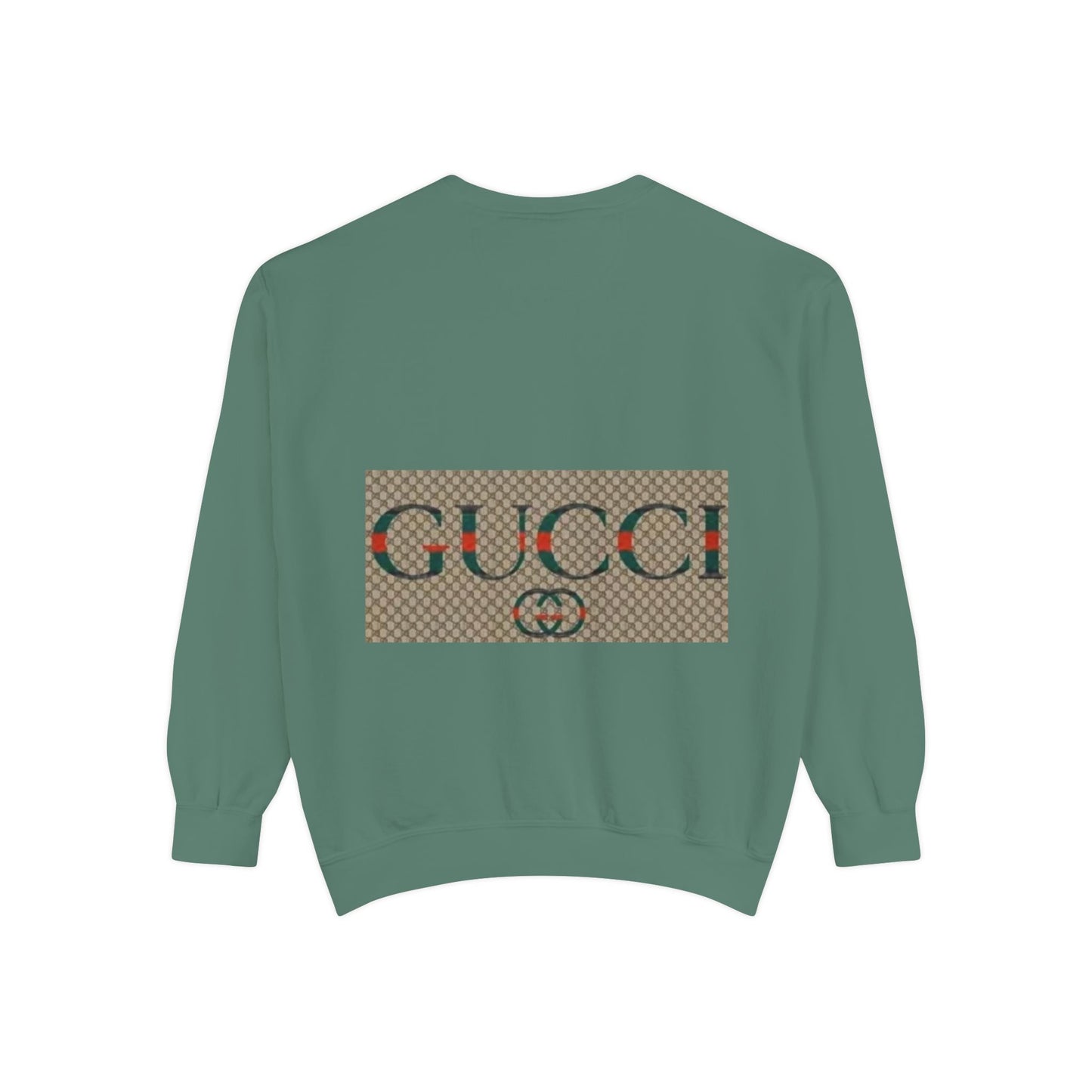 Fashionable Unisex Garment-Dyed Sweatshirt with GUCCI Design