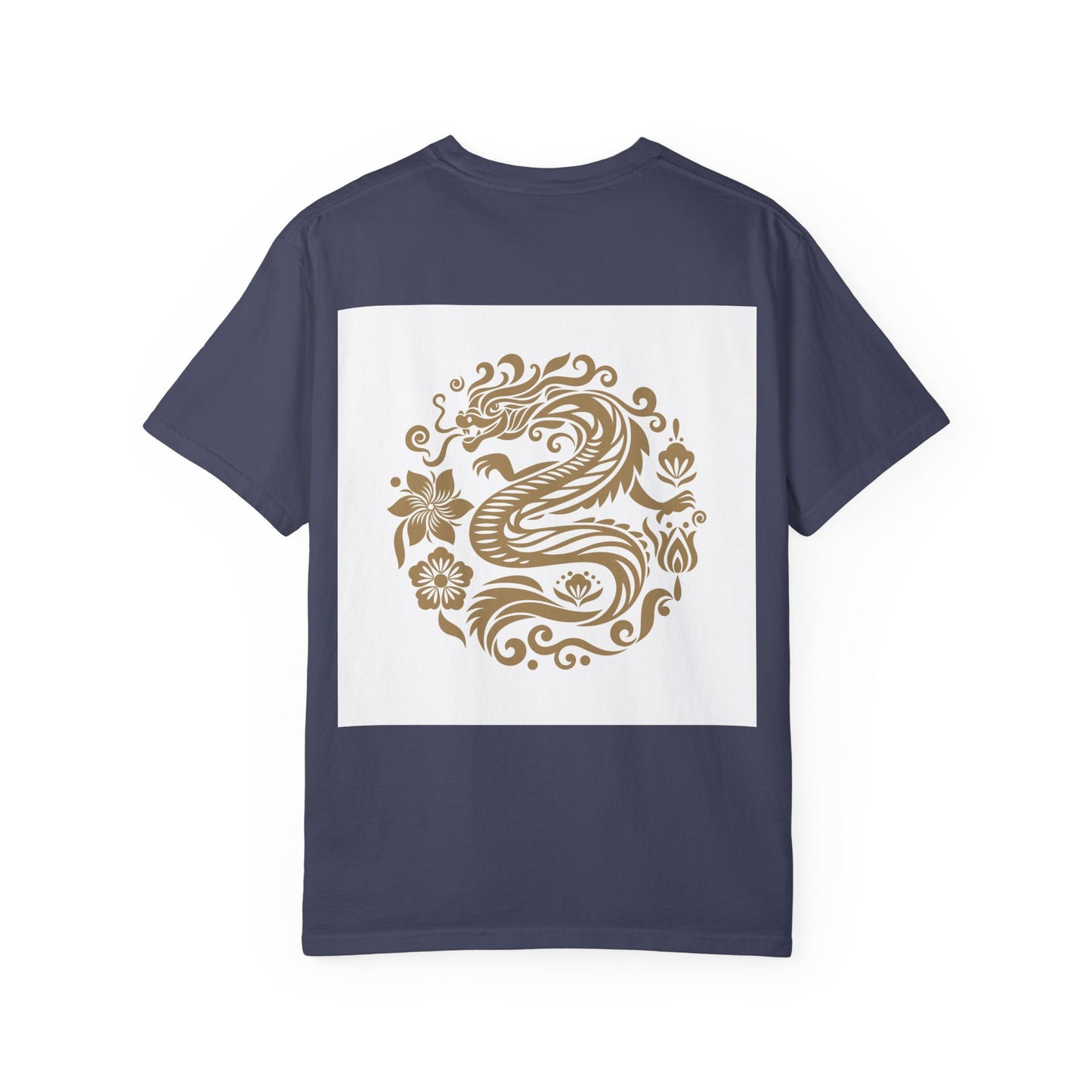 Garment-Dyed Dragon Graphic T-shirt for Nature Lovers